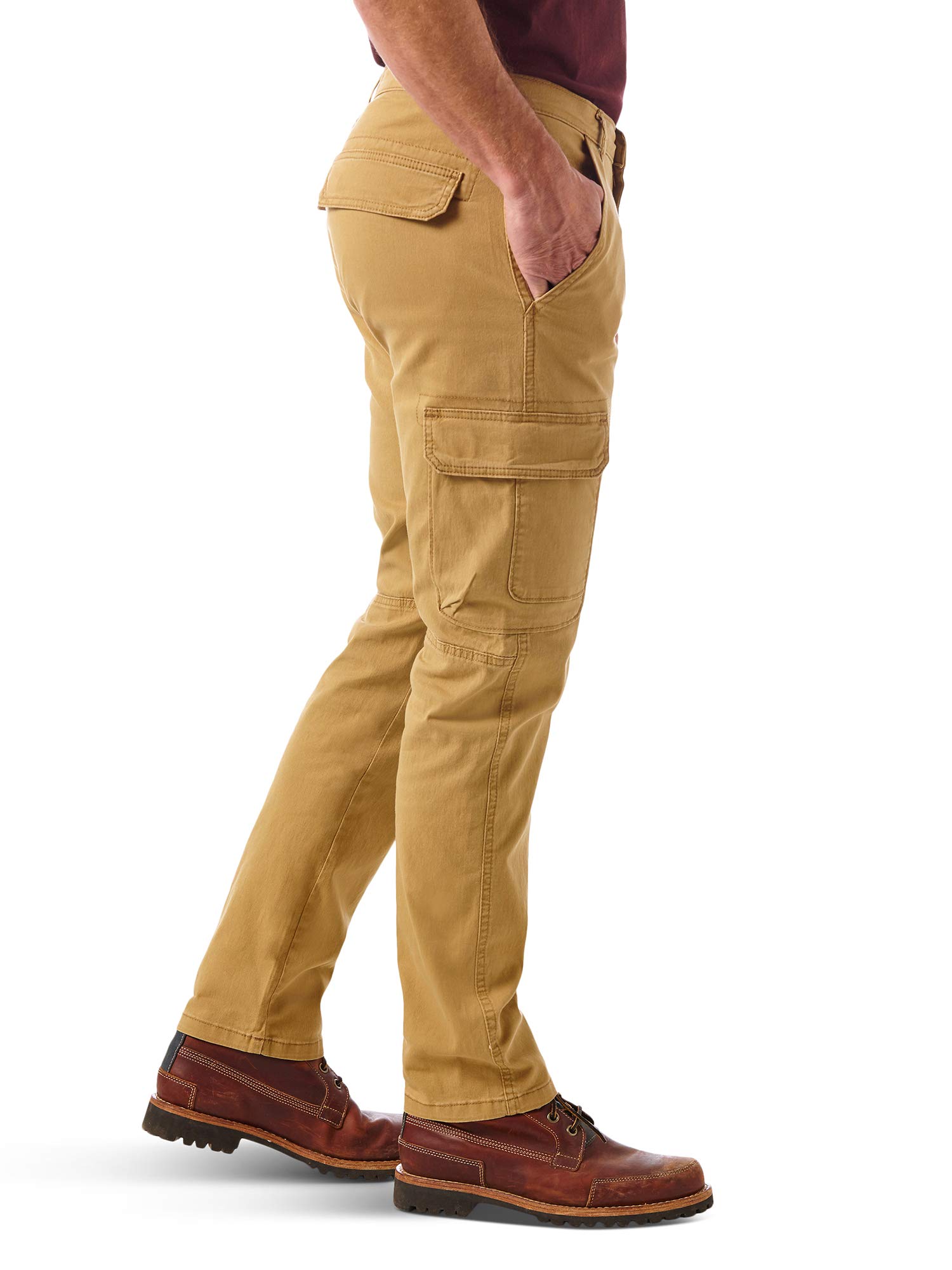 Wrangler Authentics Men's Regular Tapered Cargo Pants - Durable Work & Outdoor Pants for Hiking, Camping & Casual Wear
