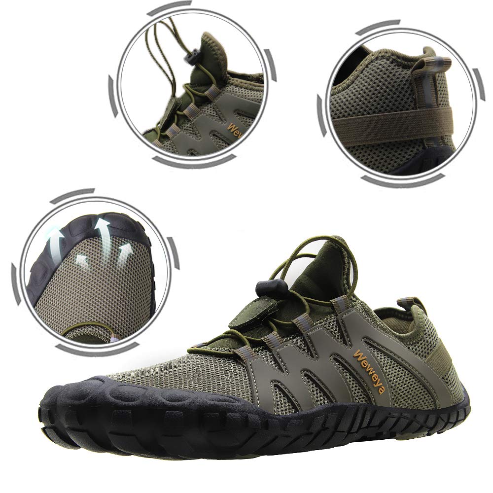 Weweya Barefoot Shoes for Men - Minimalist Running & Cross Training Shoes | Lightweight, Flexible & Comfortable for Gym, Trail & Everyday Wear