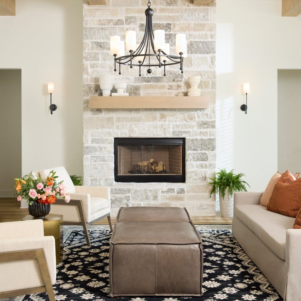 Cyan Design 11449 Lusco Square Pouf Ottoman - Grey Home Decor Accent for Living Room, Bedroom & Office