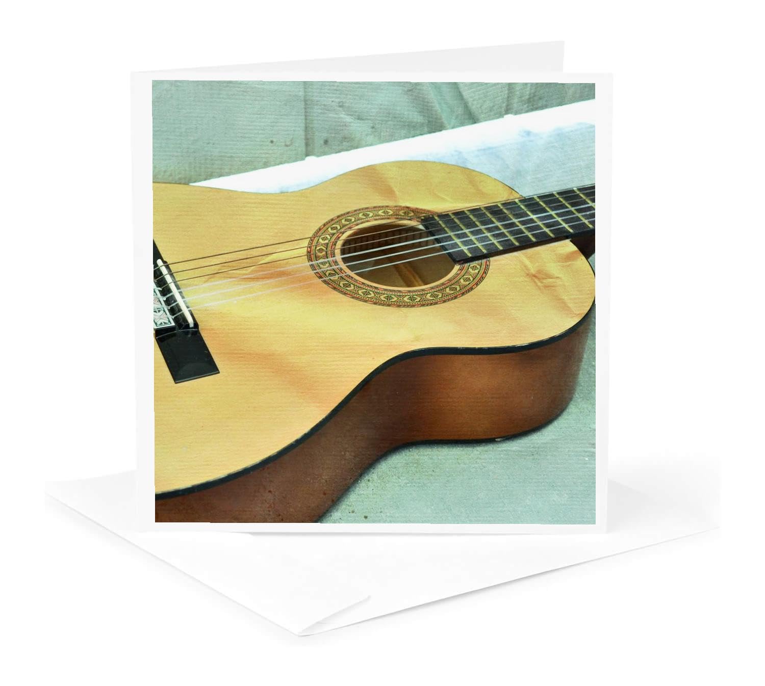 3dRose Guitar Strings Music Instruments Greeting Cards - Set of 6, 6 x 6 Inches, Perfect for Musicians, Music Lovers & Special Occasions (gc_29245_1)