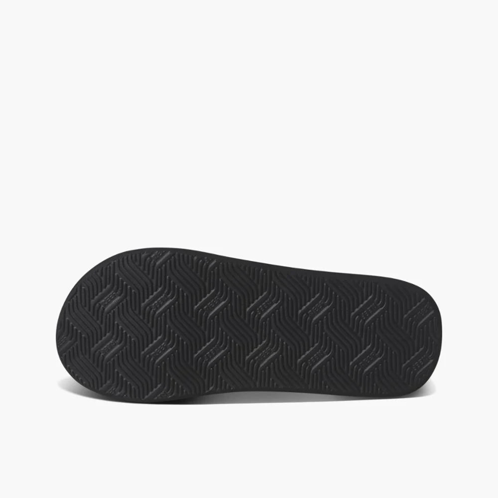 Reef Layback All Black Men's Sandals - Comfortable Beach & Outdoor Flip Flops for Summer Walking, Travel, and Casual Wear