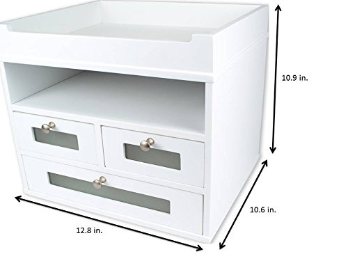Victor Pure White Desktop Organizer - 10.8