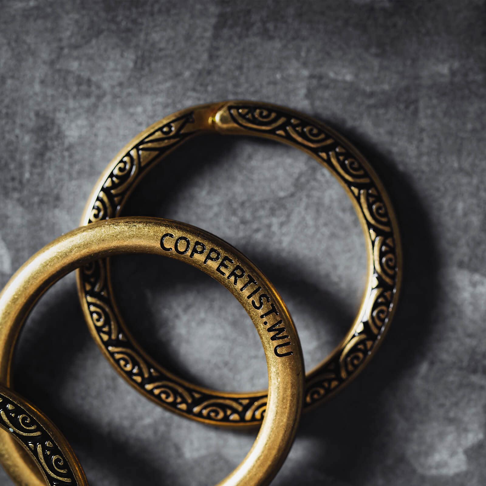 Brass Snake Keychain 5pcs - 32mm Key Rings for Home, Car & Office Keys