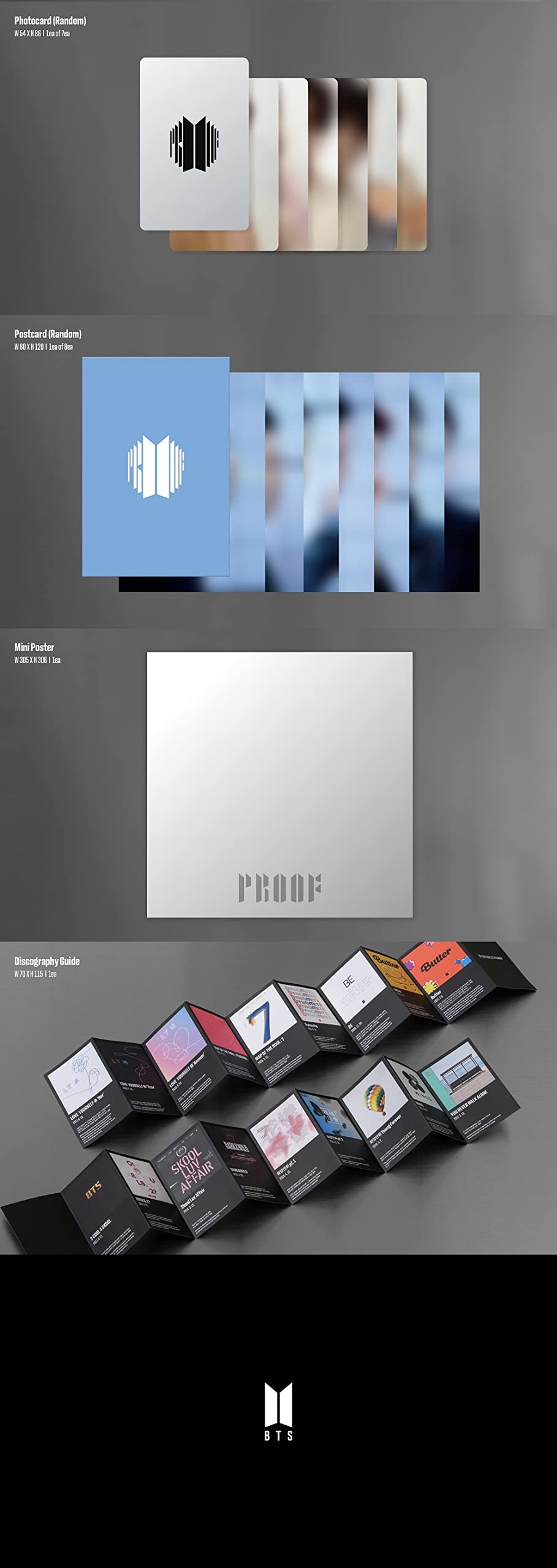 BTS BANGTAN BOYS - Proof Standard + Compact Edition Anthology Album Set (6CD + Folded Poster + Pre-Order Bonus) | K-Pop Collectors Edition | Perfect for ARMY Fan Gifts & Music Collections