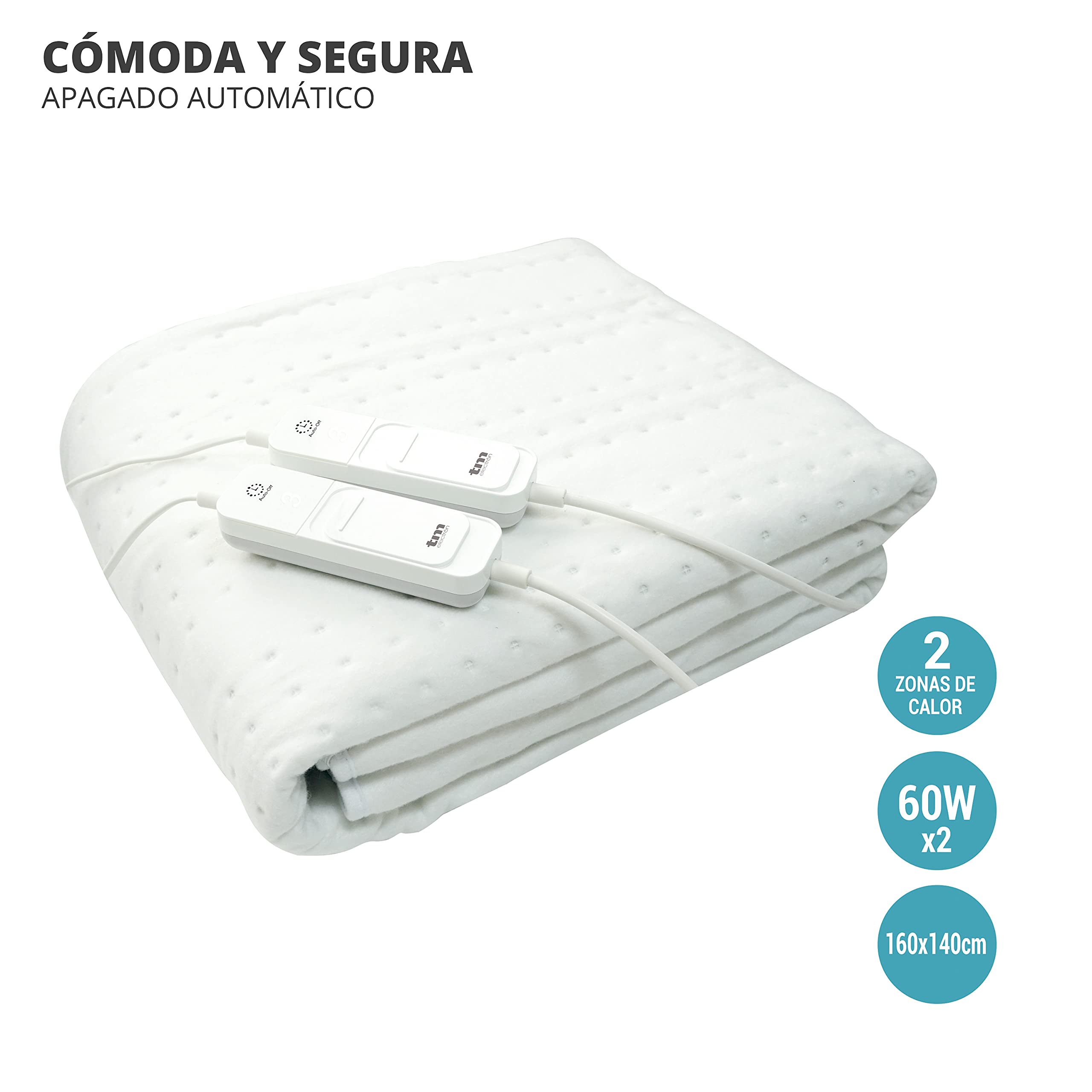 Electric Heated Mattress Pad for Single Bed - 60W with 3 Temperature Levels & Auto Shut Off (150x80cm) - Perfect for Cold Nights, Winter Comfort & Arthritis Pain Relief