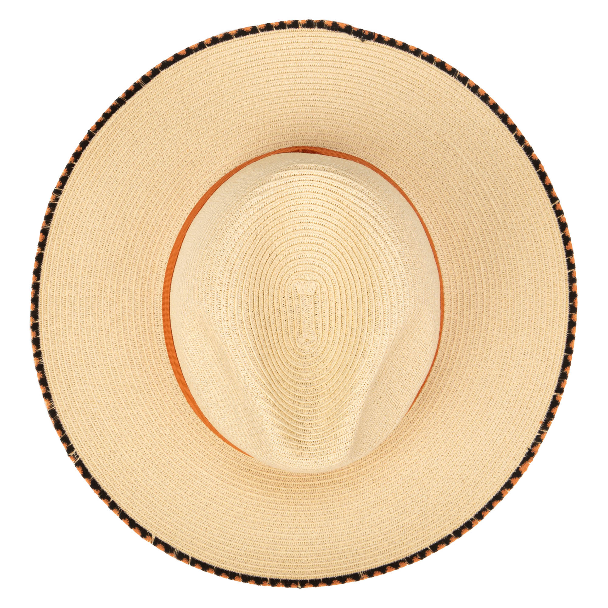 Desert Oasis Ultrabraid Fedora Hat with Embroidered Edge - Stylish Sun Protection for Outdoor Adventures, Beach Vacations and Music Festivals