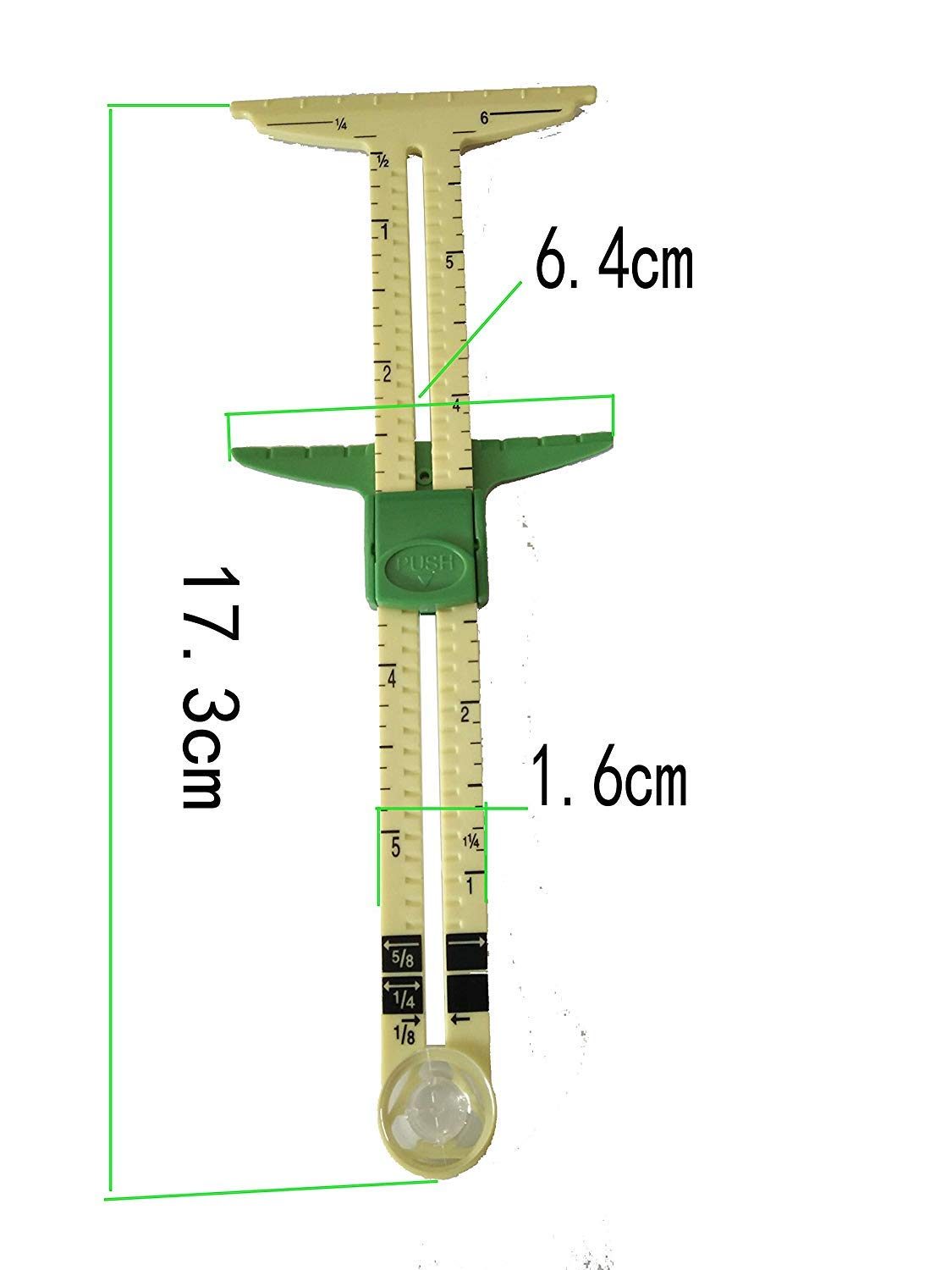 YICBOR 5-in-1 Sliding Gauge Measuring Tool - Multi-Functional Sewing Ruler for Quilting, Crafting & Tailoring - Includes Free Measuring Gauge (Perfect for DIY Projects, Fabric Measurement & Pattern Making)