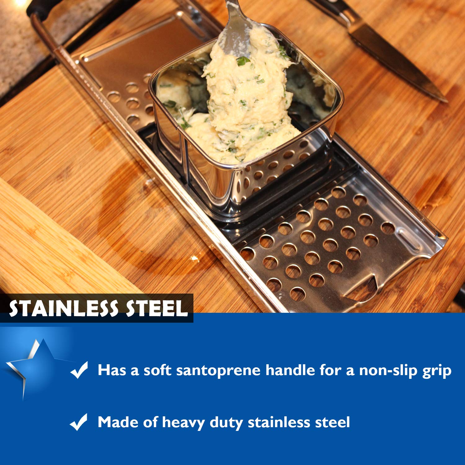Premium Stainless Steel Spaetzle Maker - Traditional German Egg Noodle Press with Ergonomic Handle | Perfect for Homemade Pasta, Dumplings & Authentic European Cuisine