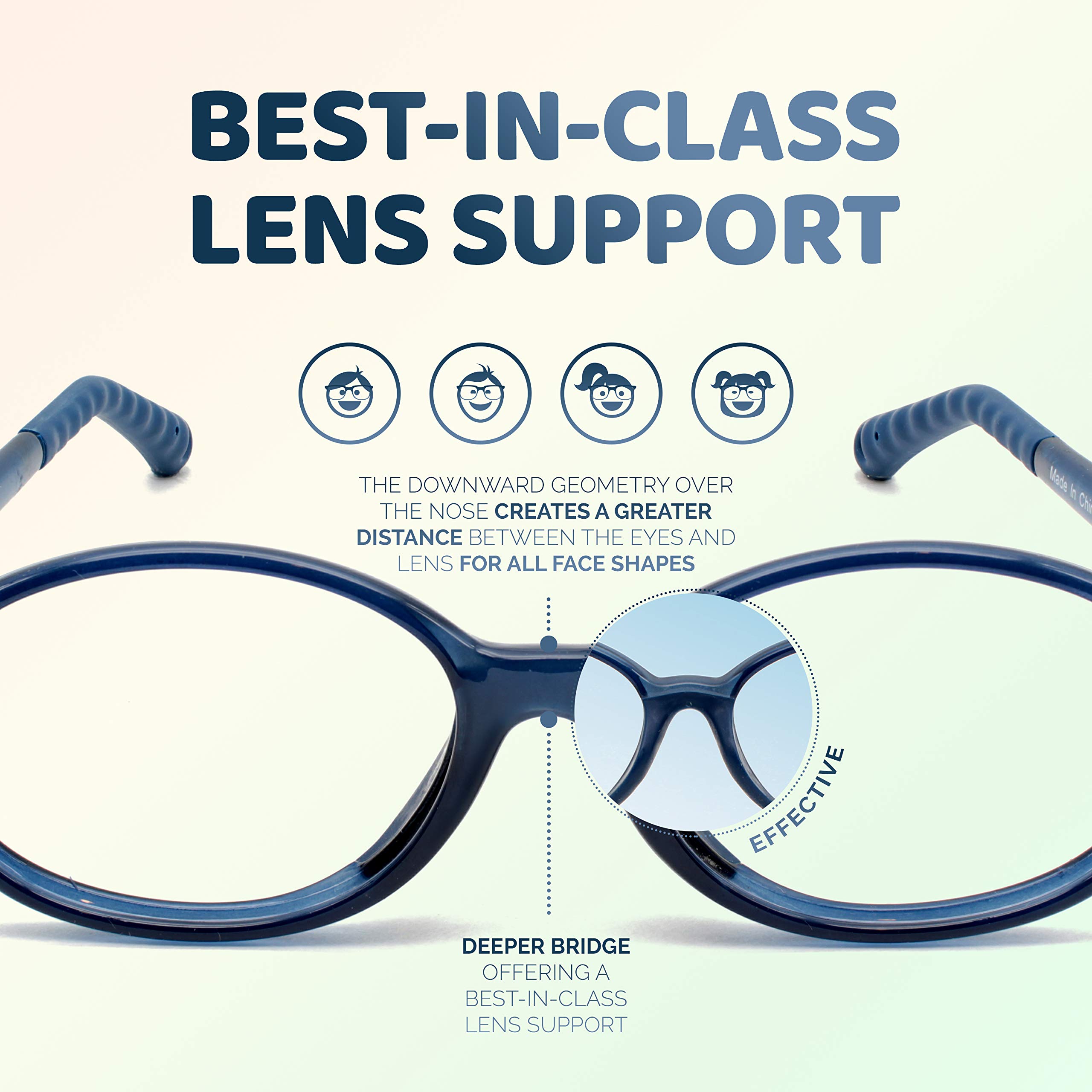 Unbreakable Kids Glasses - Flexible & Durable Children's Eyewear for Active Lifestyles - Perfect for School, Sports, and Everyday Play - Model 3005