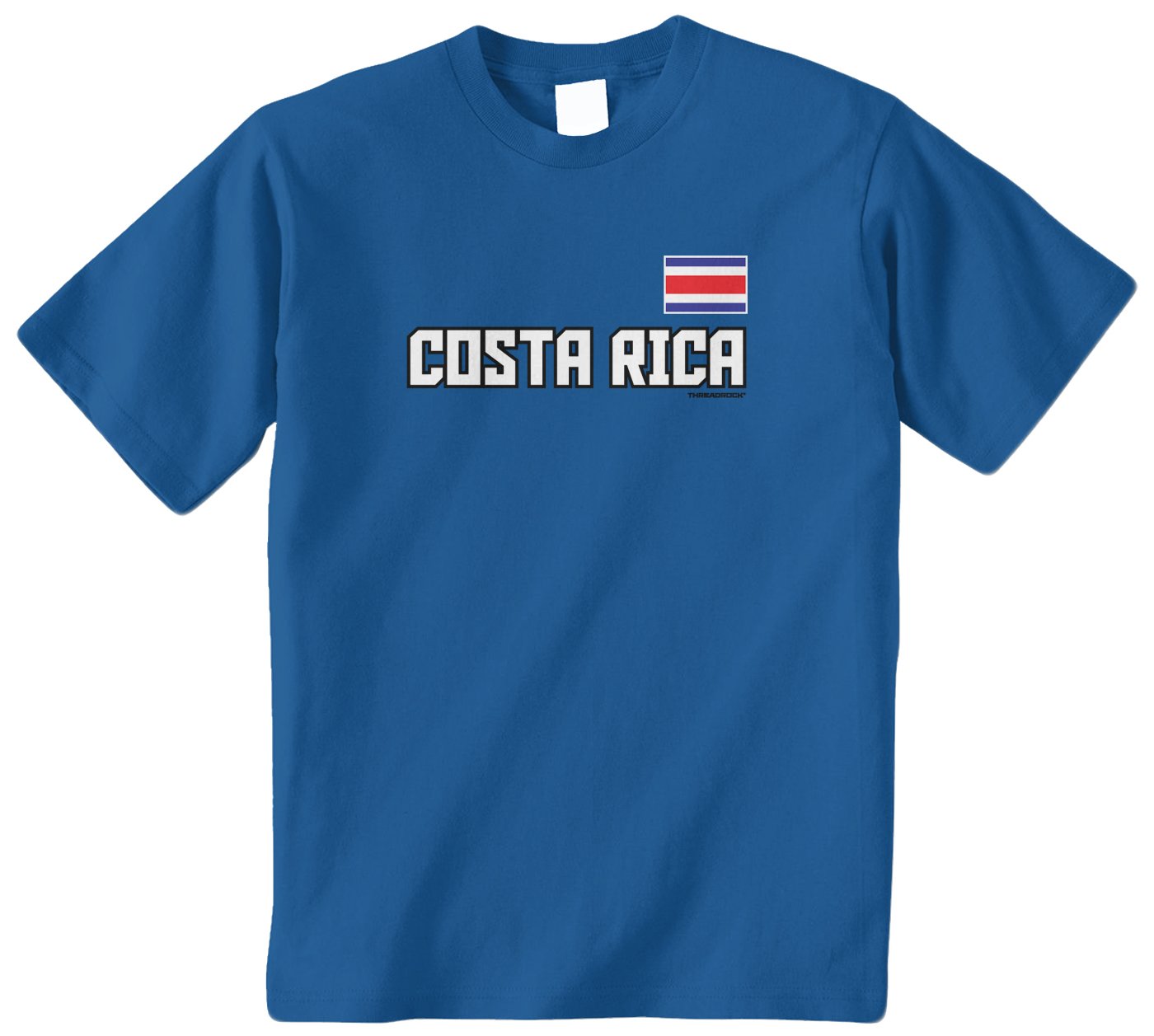 Threadrock Big Boys' Costa Rica National Pride Youth T-Shirt - Comfortable Cotton Tee for Kids & Teens - Perfect for School, Sports & National Celebrations