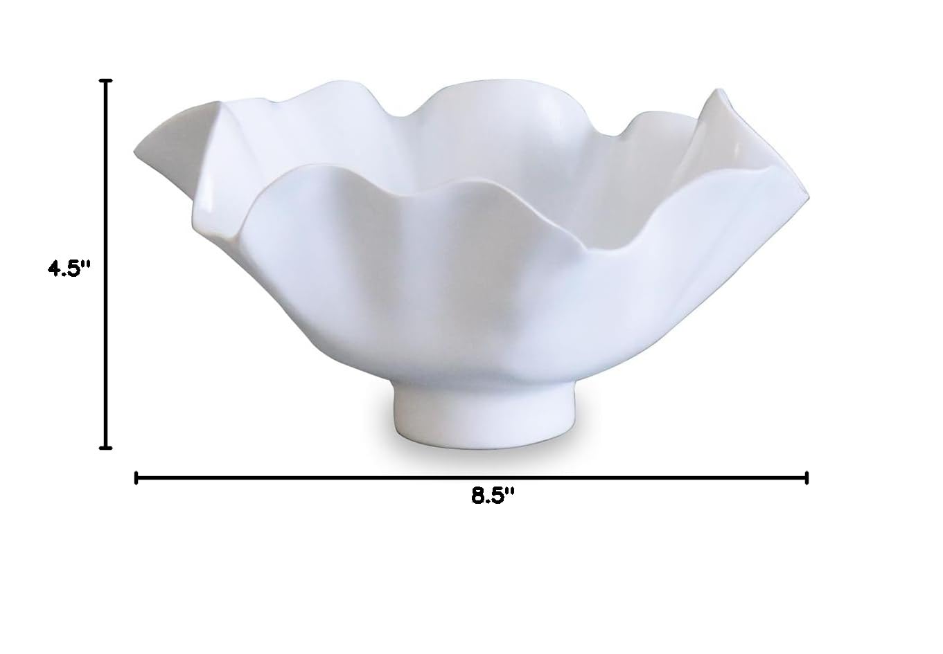 Beatriz Ball VIDA Bloom Small Deep Melamine Bowl - White - Durable & Stylish Serving Bowl for Salads, Pasta, Snacks - Perfect for Parties, Picnics & Everyday Use