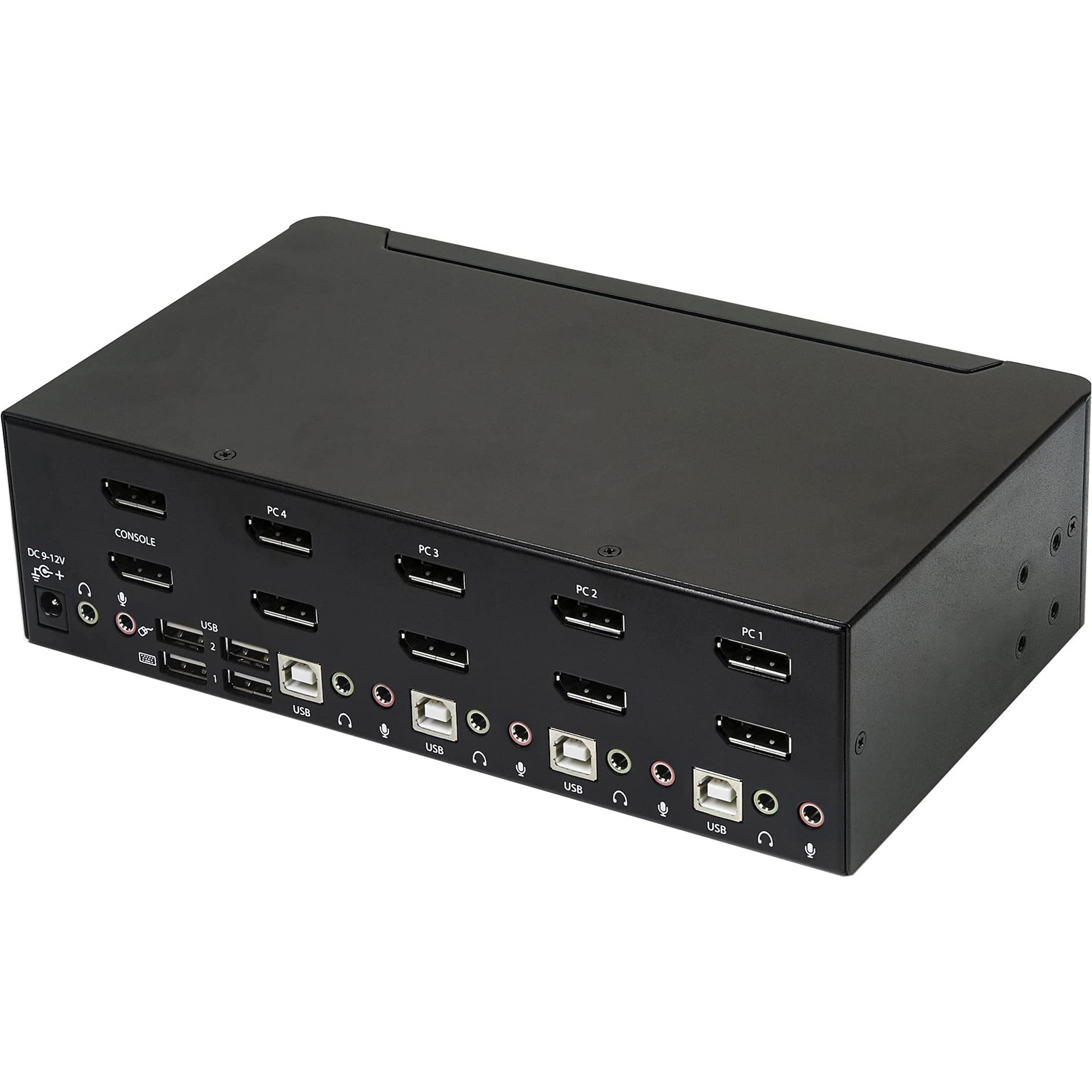 StarTech.com SV431DPDDUA2 4-Port DisplayPort KVM Switch - Dual Monitor Support, 4K 60Hz Resolution, USB Peripheral Sharing - Perfect for Multi-Computer Workstations, Gaming Setups & Office Environments