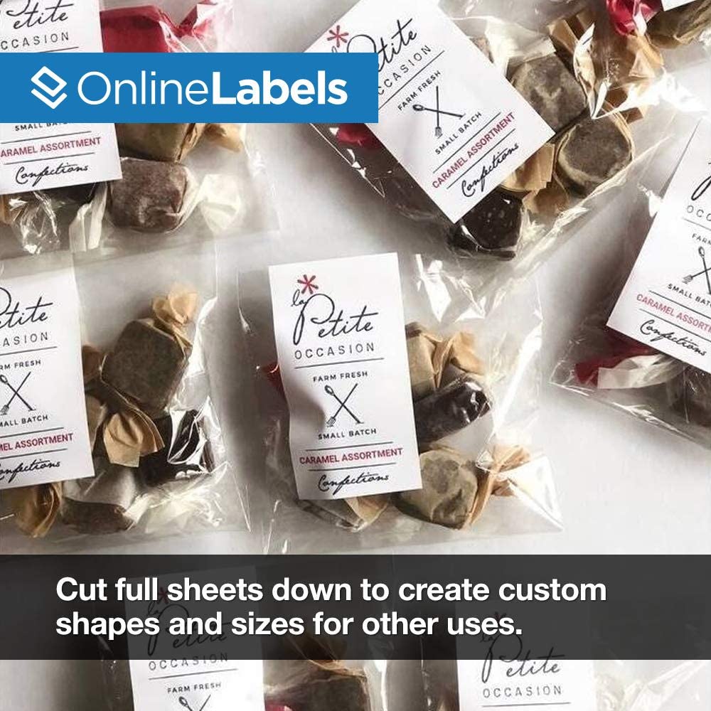 8.5 x 11 Full Sheet Blockout Labels for Laser Printers - 250 Pack with Vertical Back Slit for Easy Peeling - Perfect for Mailing, Shipping & Organizing - OnlineLabels