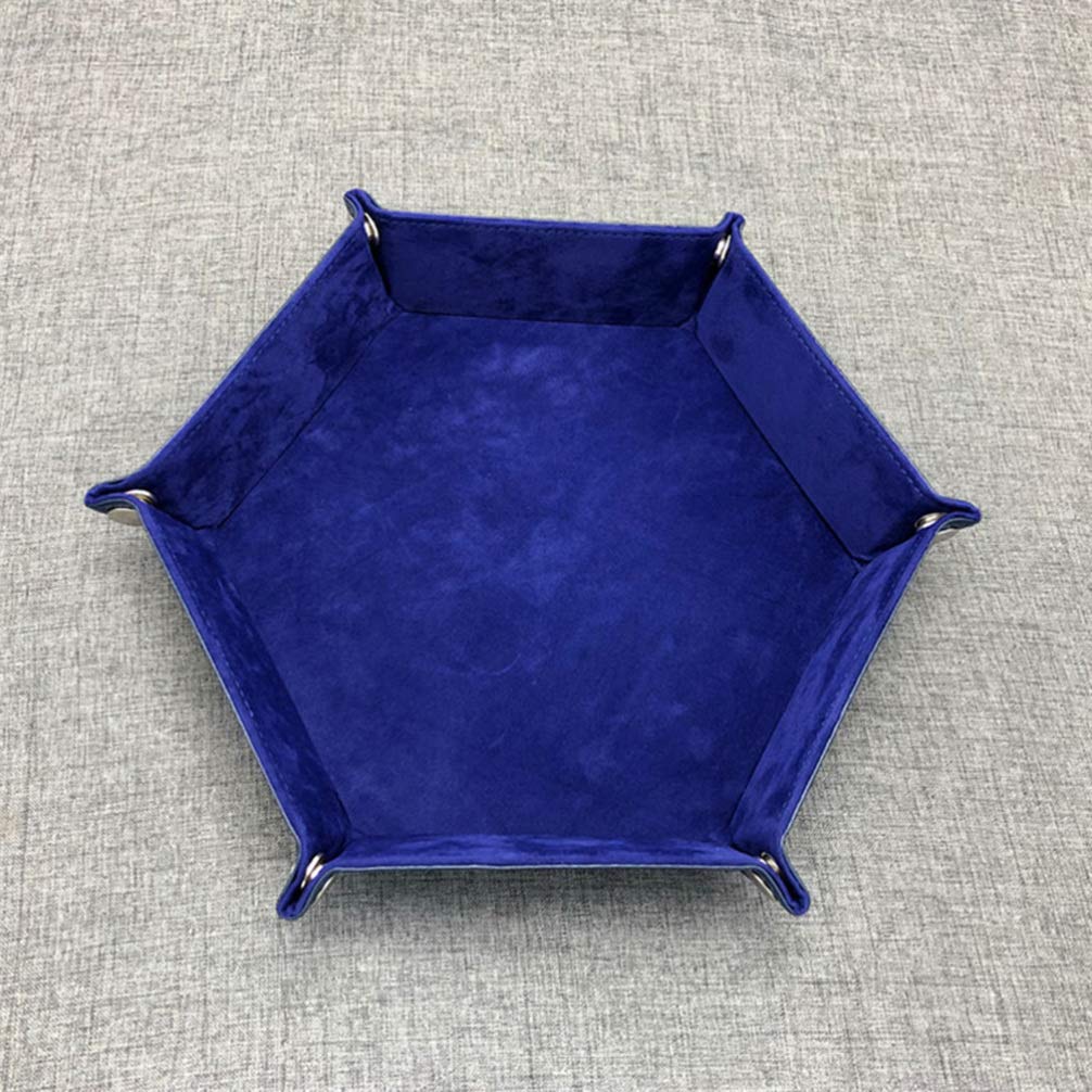 Premium Hexagon Dice Tray - Genuine Leather RPG Dice Rolling Tray for D&D, MTG, Board Games & Tabletop Gaming Accessories