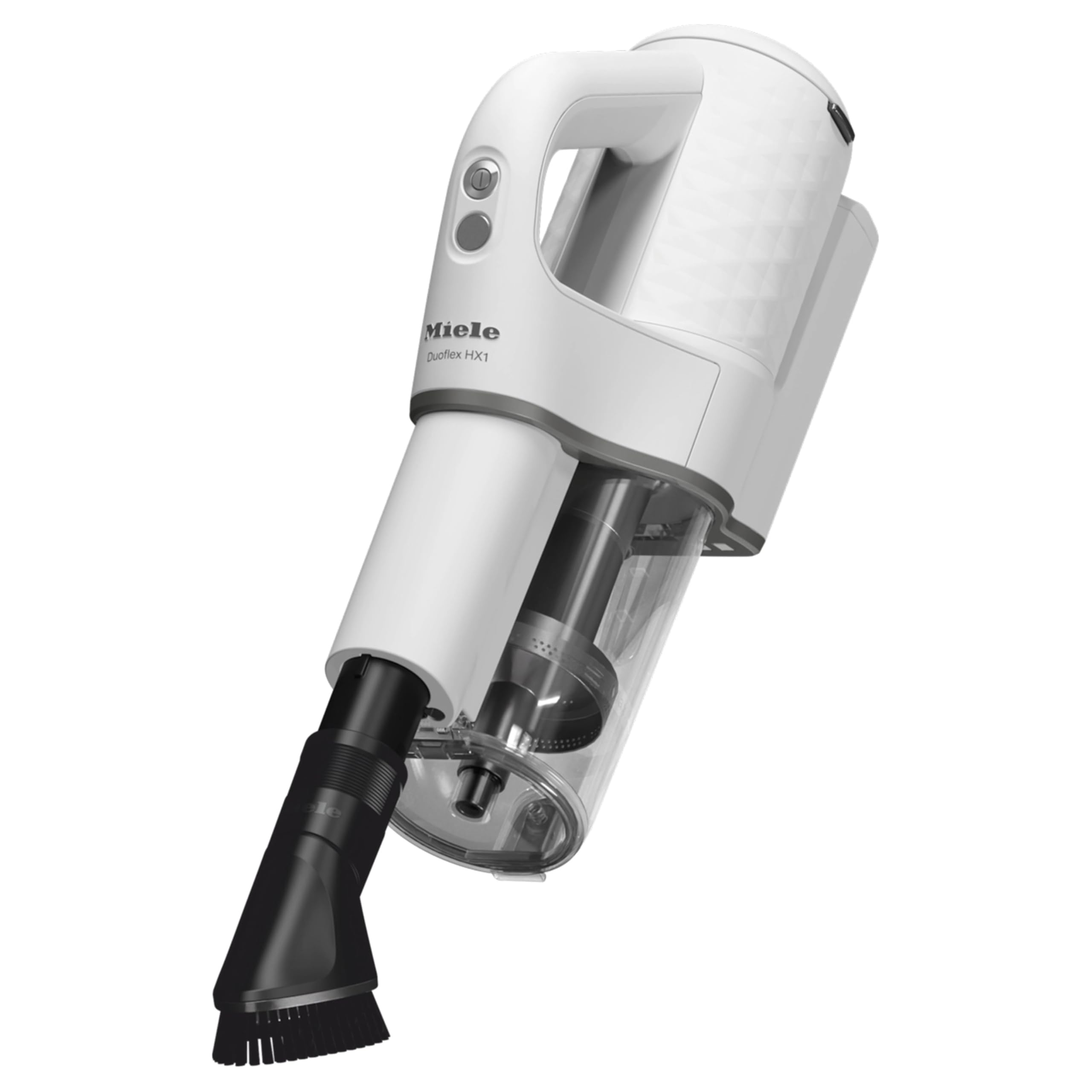Miele Duoflex Extra Cordless Stick Vacuum Cleaner - Bagless, Multi-Floor, 2 Attachable Brushes, Brilliant White/Space Grey - Perfect for Hardwood Floors, Carpets & Pet Hair Cleaning