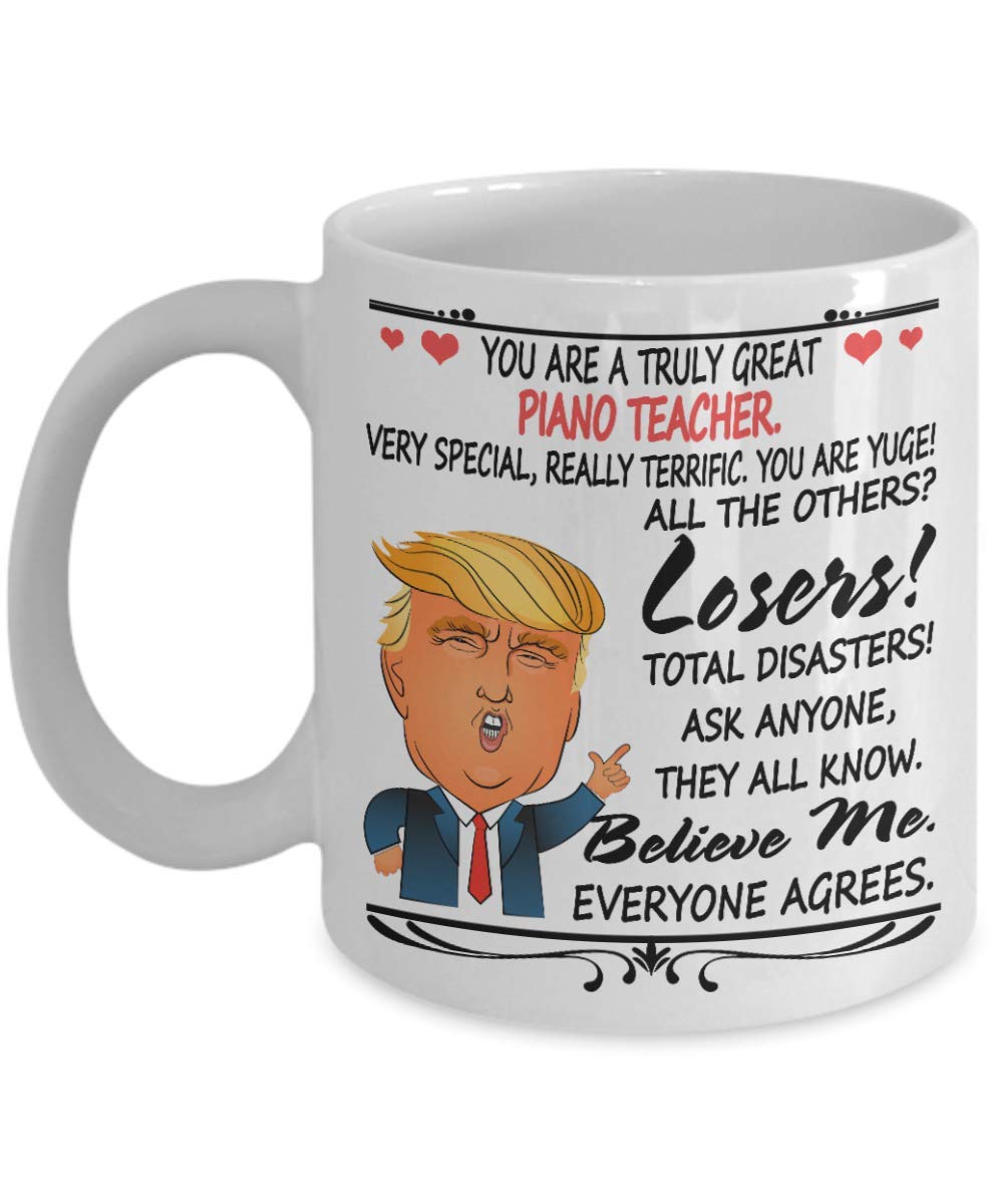 Funny Piano Teacher Coffee Mug - 11oz White Ceramic Tea Cup Gift for Music Lovers - Perfect for Christmas, New Year, Birthdays & Office Gifts - Great for Piano Teachers, Students, Coworkers & Music Enthusiasts - Ideal for Coffee Breaks, Office Use & Gift-Giving Occasions