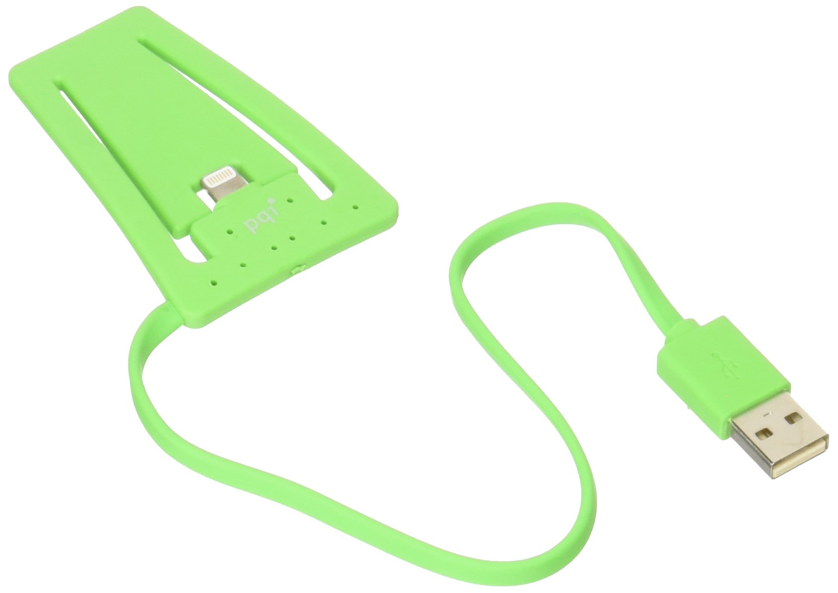 PQI i-Cable Charging and Sync Stand for iPhone & iPad - Green Edition | Fast Charging Dock for Apple Lightning Devices | Perfect for Home, Office & Travel