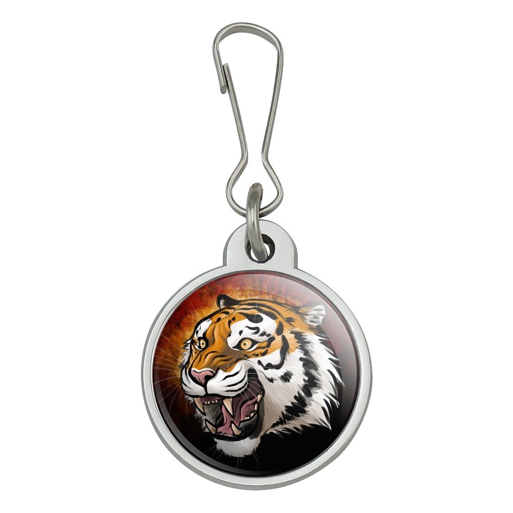 Fierce Tiger Zipper Pull Charm for Jacket, Handbag, Purse, Luggage & Backpack - Unique Fashion Accessory for Travel, School & Everyday Use