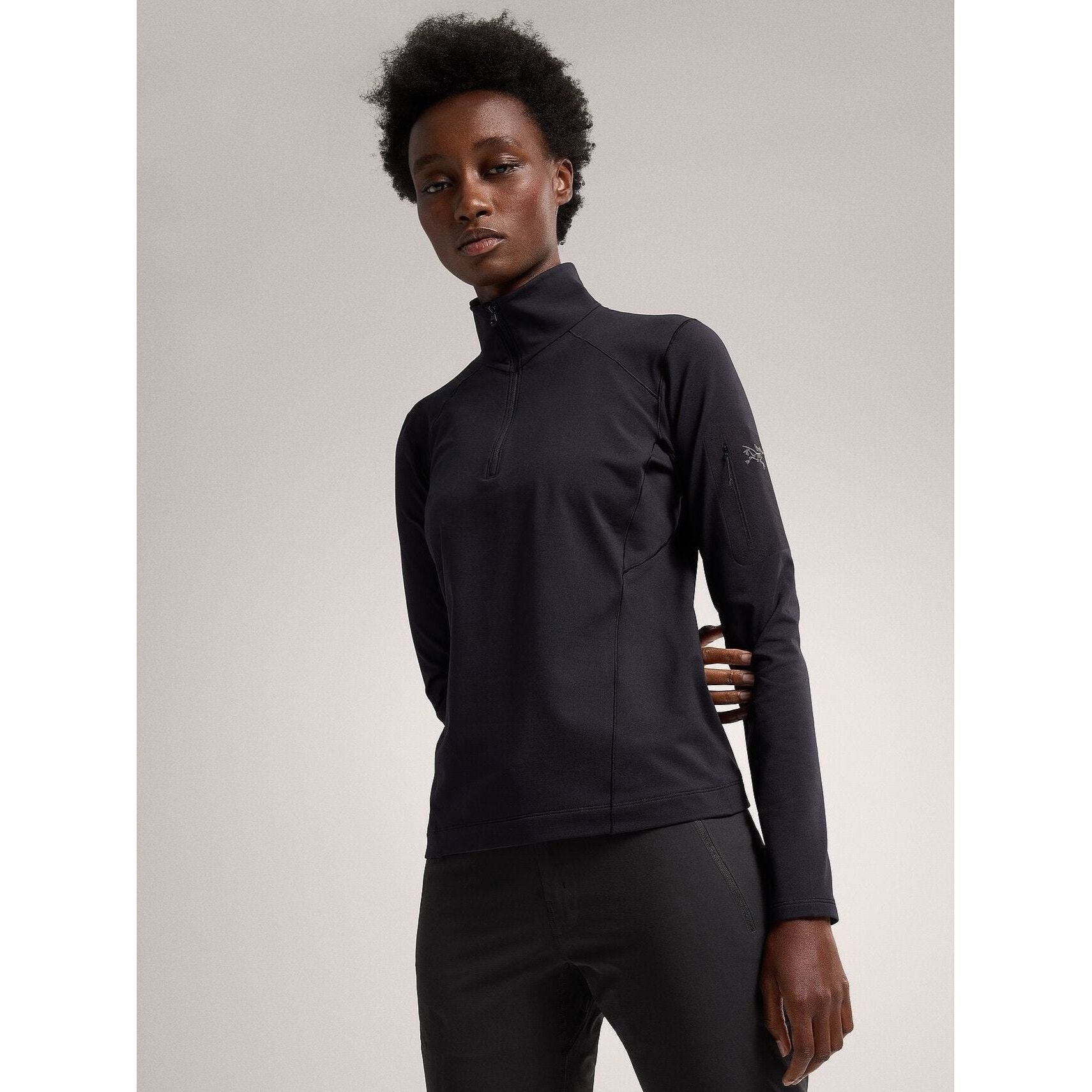 Arc'teryx Women's Rho Zip Neck Base Layer - Thermal Merino Wool Long Sleeve Shirt for Hiking, Skiing & Winter Outdoor Activities