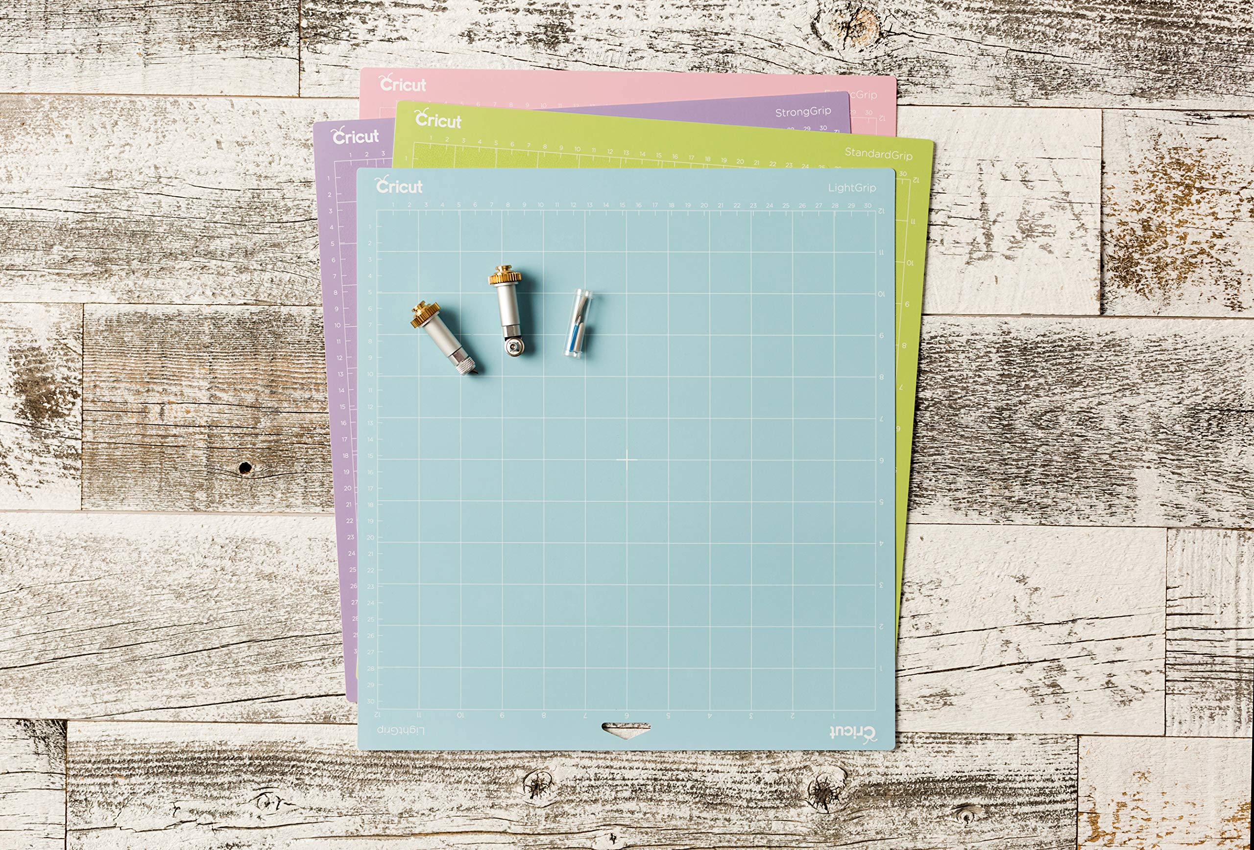 Cricut StrongGrip Cutting Mat 12x12 Inch - Heavy Duty Craft Mat for Cricut Maker & Explore Machines - Works with Cardstock, Vinyl, Matboard & More - Reusable with Clear Protective Film - 3 Pack - Perfect for Scrapbooking, DIY Projects & Crafting