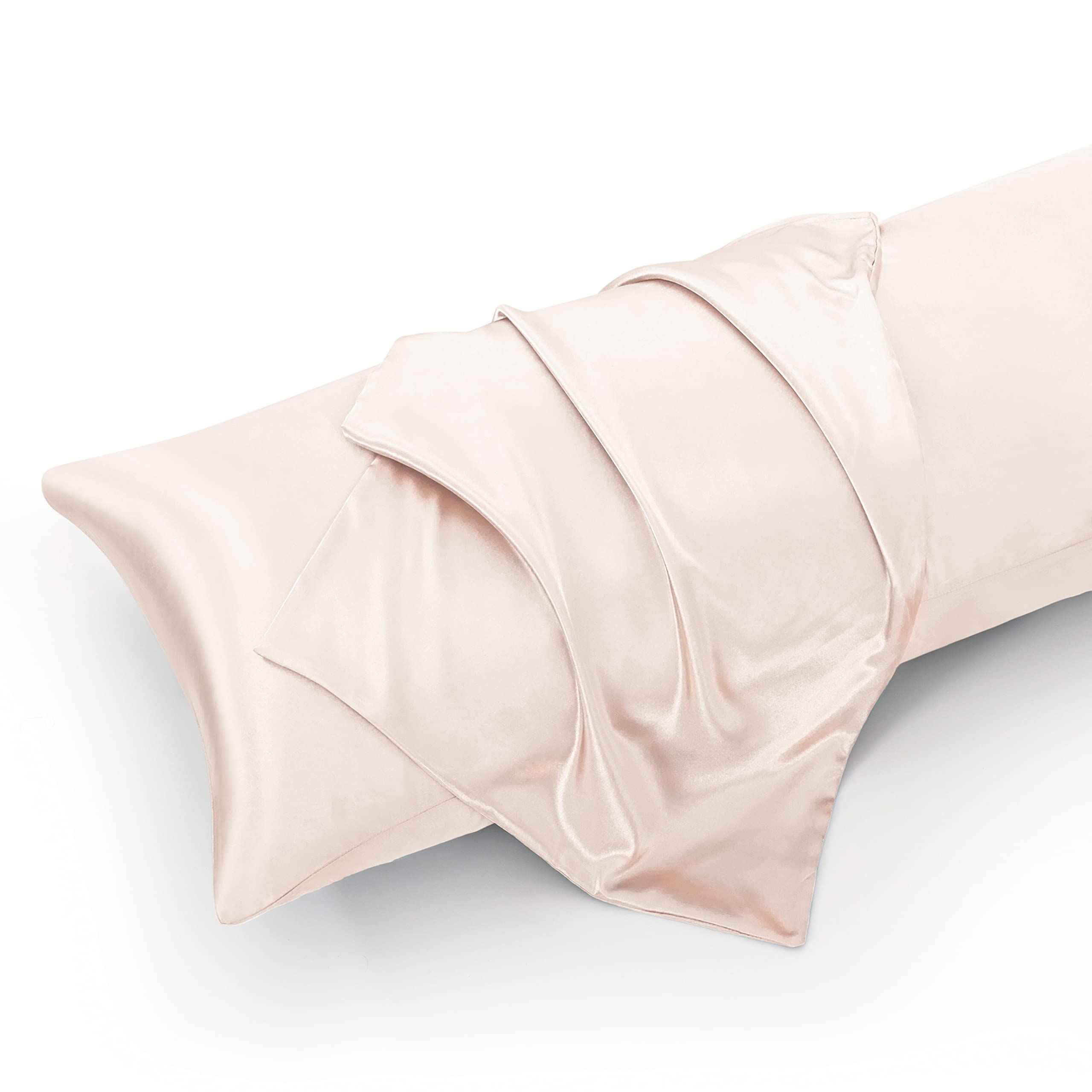 Entisn 5-Piece Silky Satin Sheet Set - Queen Size Luxury Bedding in Champagne | Ultra Soft, Breathable Satin Fabric | Includes 1 Fitted Sheet, 1 Flat Sheet & 3 Pillowcases | Perfect for Master Bedroom, Guest Room & Hotel Decor
