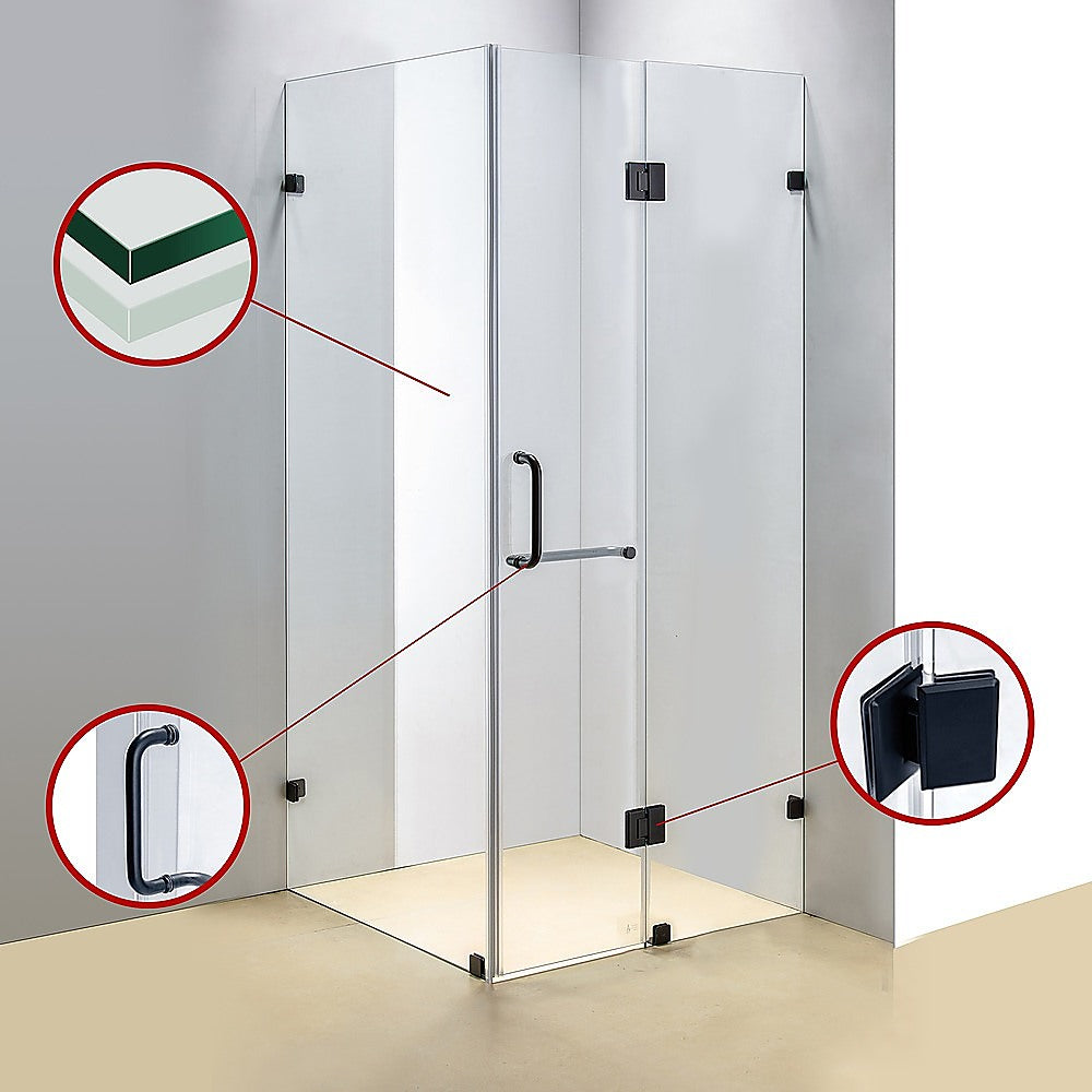 10mm Frameless Glass Shower Screen 35.4