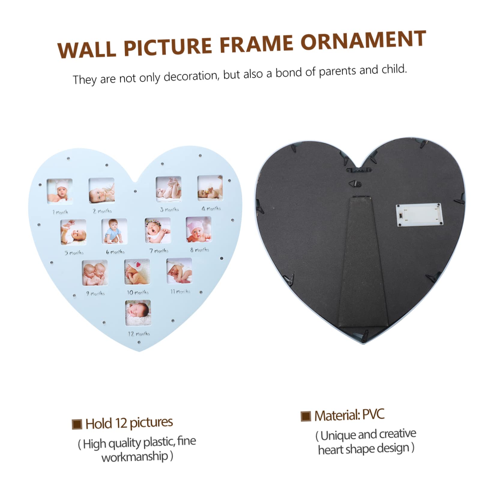 iFundom 1-Piece Luminous Growth Photo Frame - Glow-in-the-Dark Yearly Picture Frame with LED Light for Wall Decor, Baby Milestones & Family Memories - Perfect for Nursery, Bedroom & Living Room Display