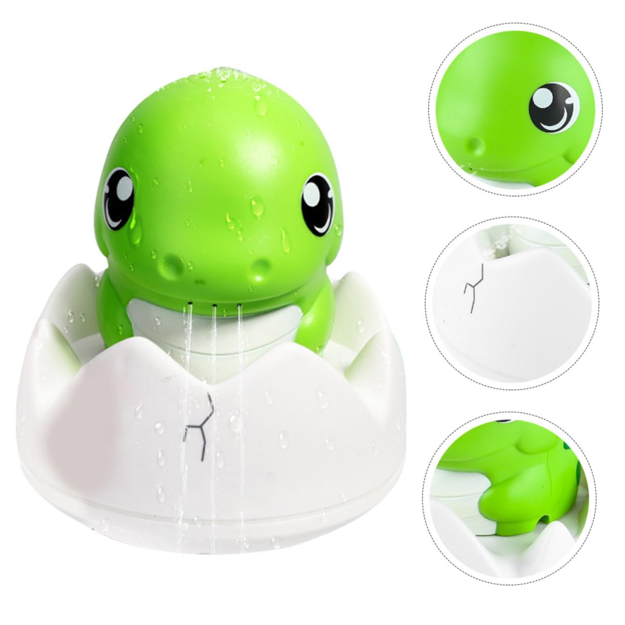 FAVOMOTO 3 Pack Dinosaur Bath Toys for Kids - Light Green Plastic Bathtub Toys for Toddlers, Fun Water Play & Learning Toys for Bath Time, Pool, and Outdoor Activities