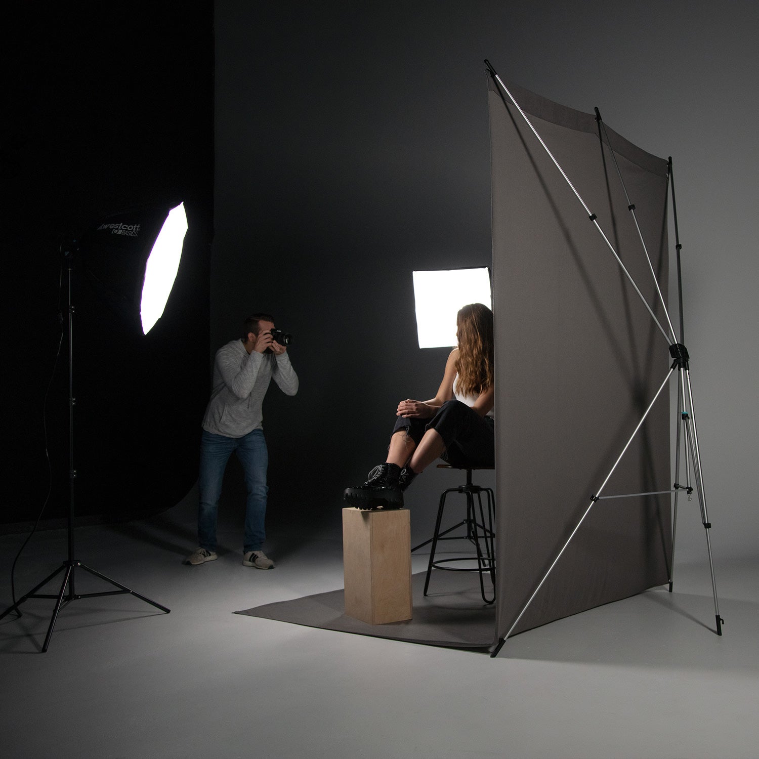 X Drop Backdrop Stand (5' x 7') - Portable Photography Background Support for Studio, Events & Content Creation - Perfect for YouTube, TikTok & Live Streaming
