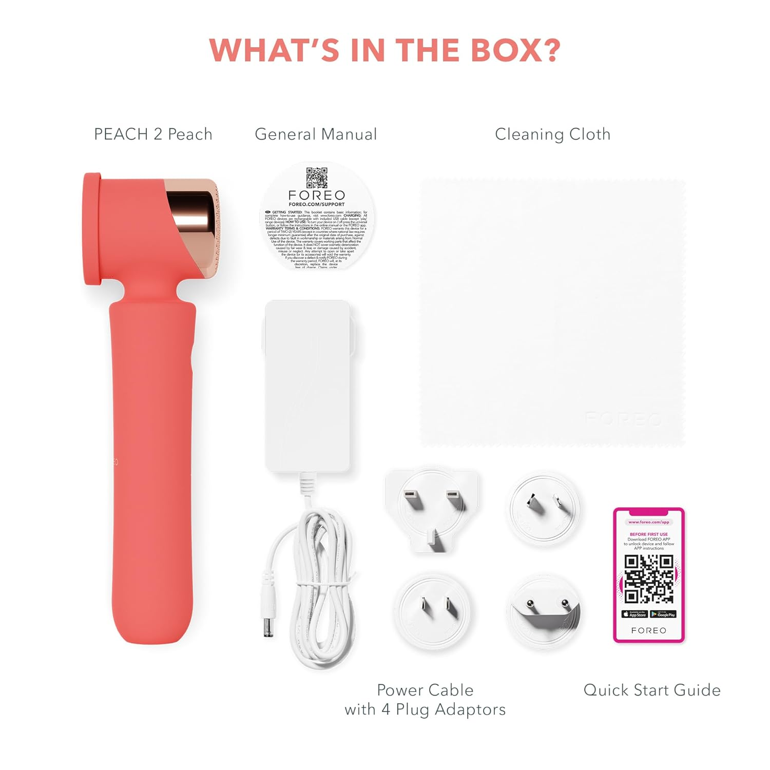 FOREO PEACH 2 IPL Hair Removal Device for Women & Men - Permanent Hair Reduction for Face, Legs, Underarms & Bikini Line - At-Home Laser Hair Removal Treatment with Smooth Skin Technology