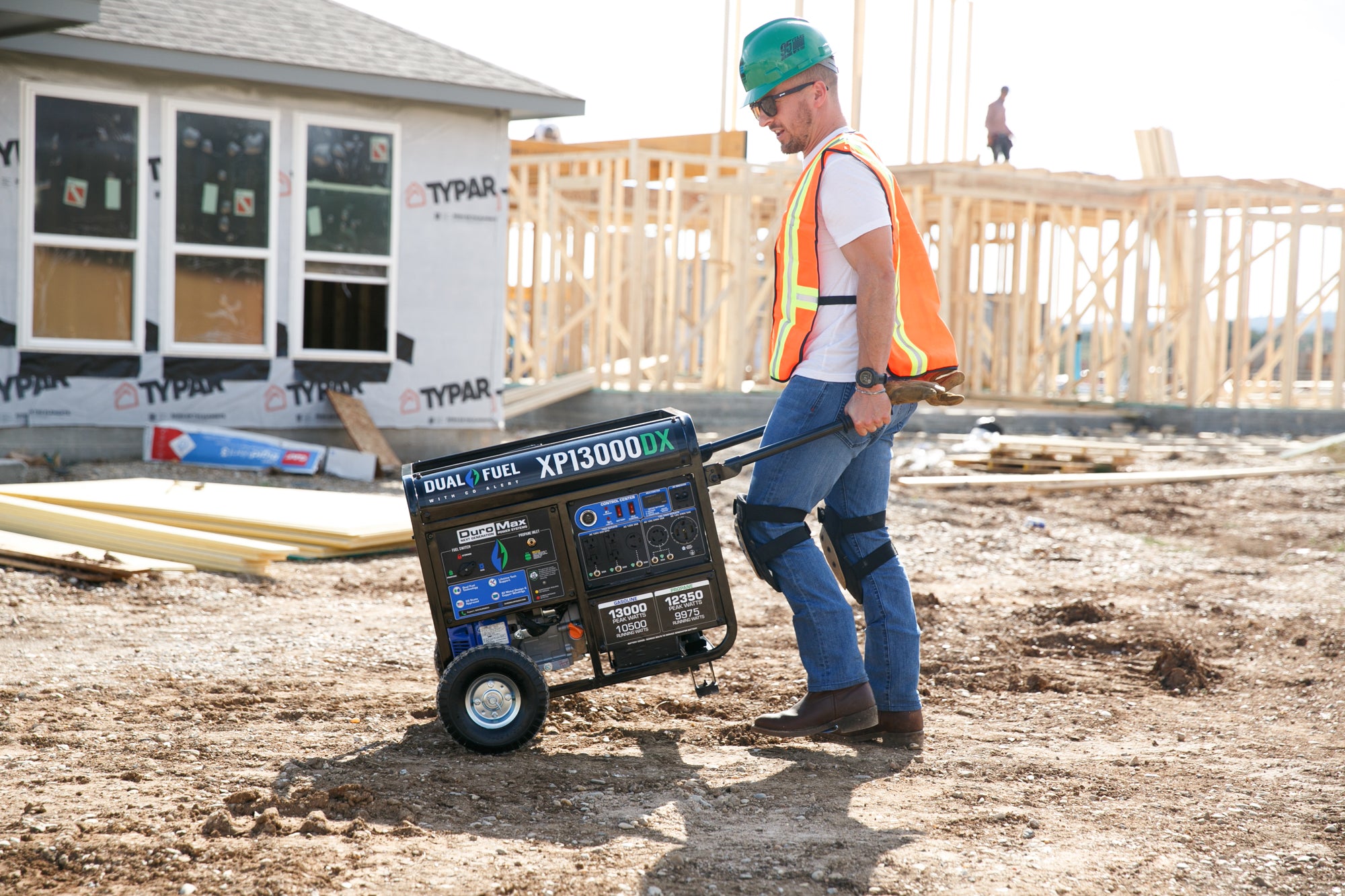 13,000W Dual Fuel Portable Generator with CO Alert - Reliable Backup Power for Home, Camping & Emergency Use