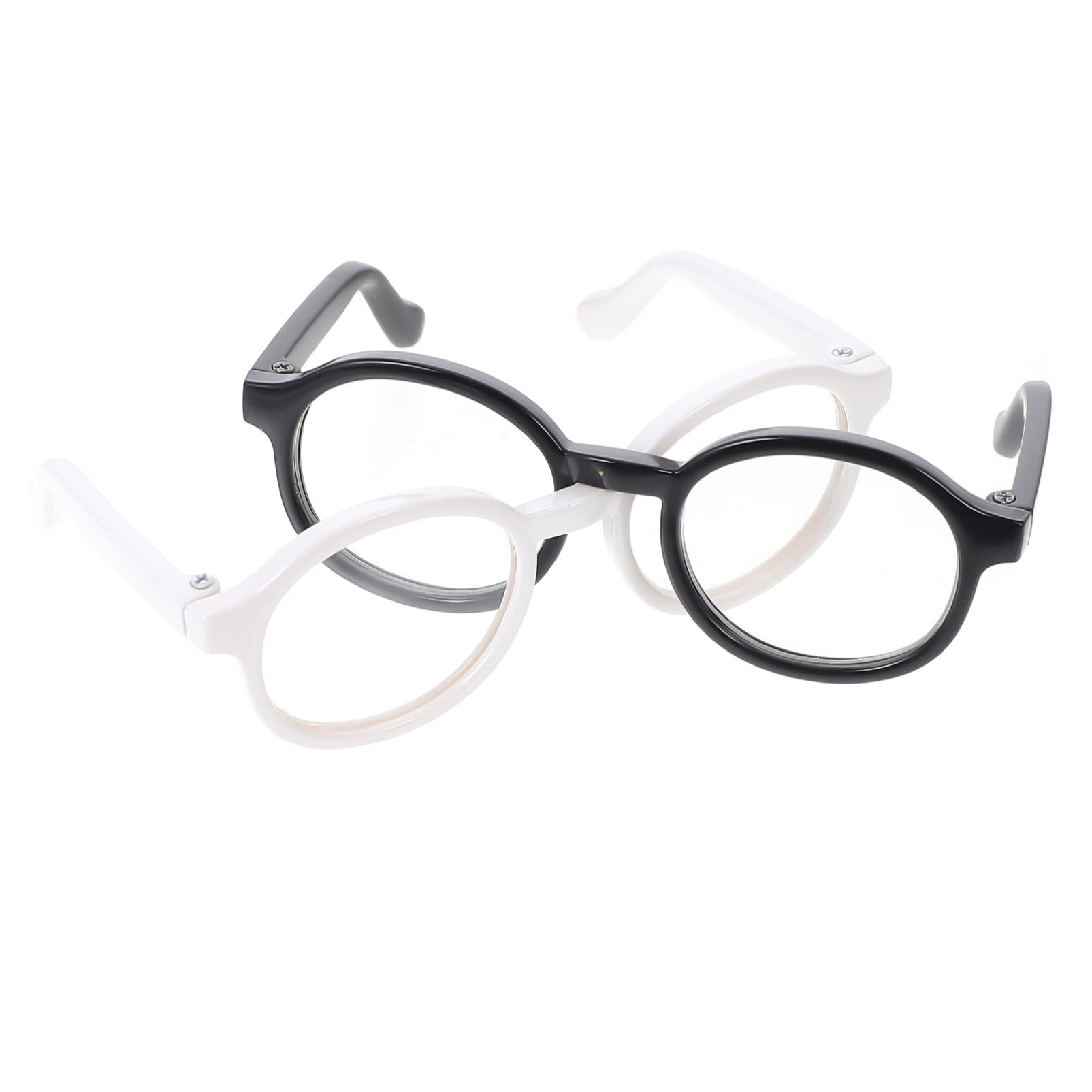 Balacoo 2Pcs Transparent Pet Glasses for Dogs & Cats - UV Protection Dog Sunglasses, Plastic Eyewear for Small Pets - Perfect for Christmas Nativity Decor, Pet Parties & Costume Accessories