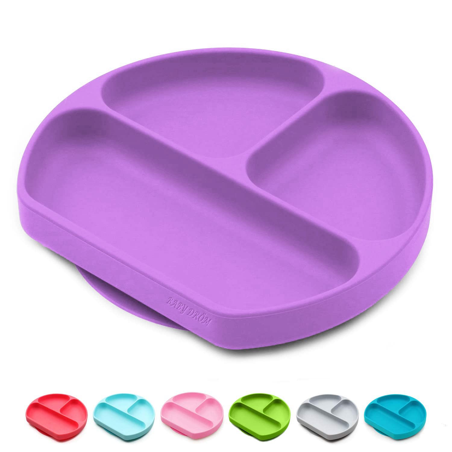 Non-Slip Silicone Baby Plates - BPA Free Suction Bowls for High Chairs & Tables - Toddler Mealtime Essentials