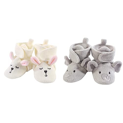 Cozy Fleece Booties for Baby Girls 12-18 Months - Bunny & Elephant Design for Winter Comfort