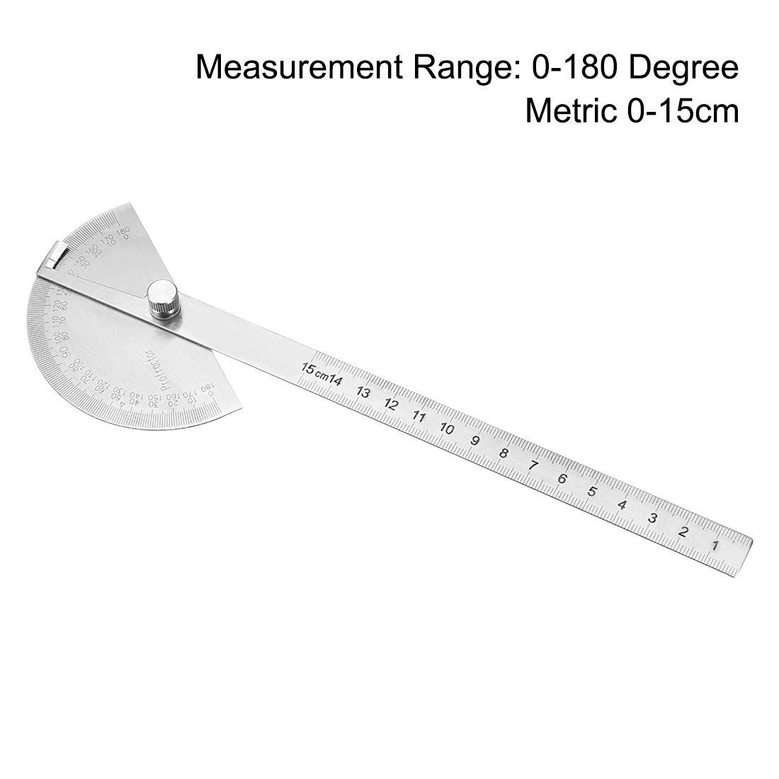 uxcell 180° Angle Finder Protractor - Stainless Steel 150mm Swing Arm Precision Scale Woodworking Ruler for Carpentry, DIY Projects & Metalworking | Accurate Angle Measurement Tool