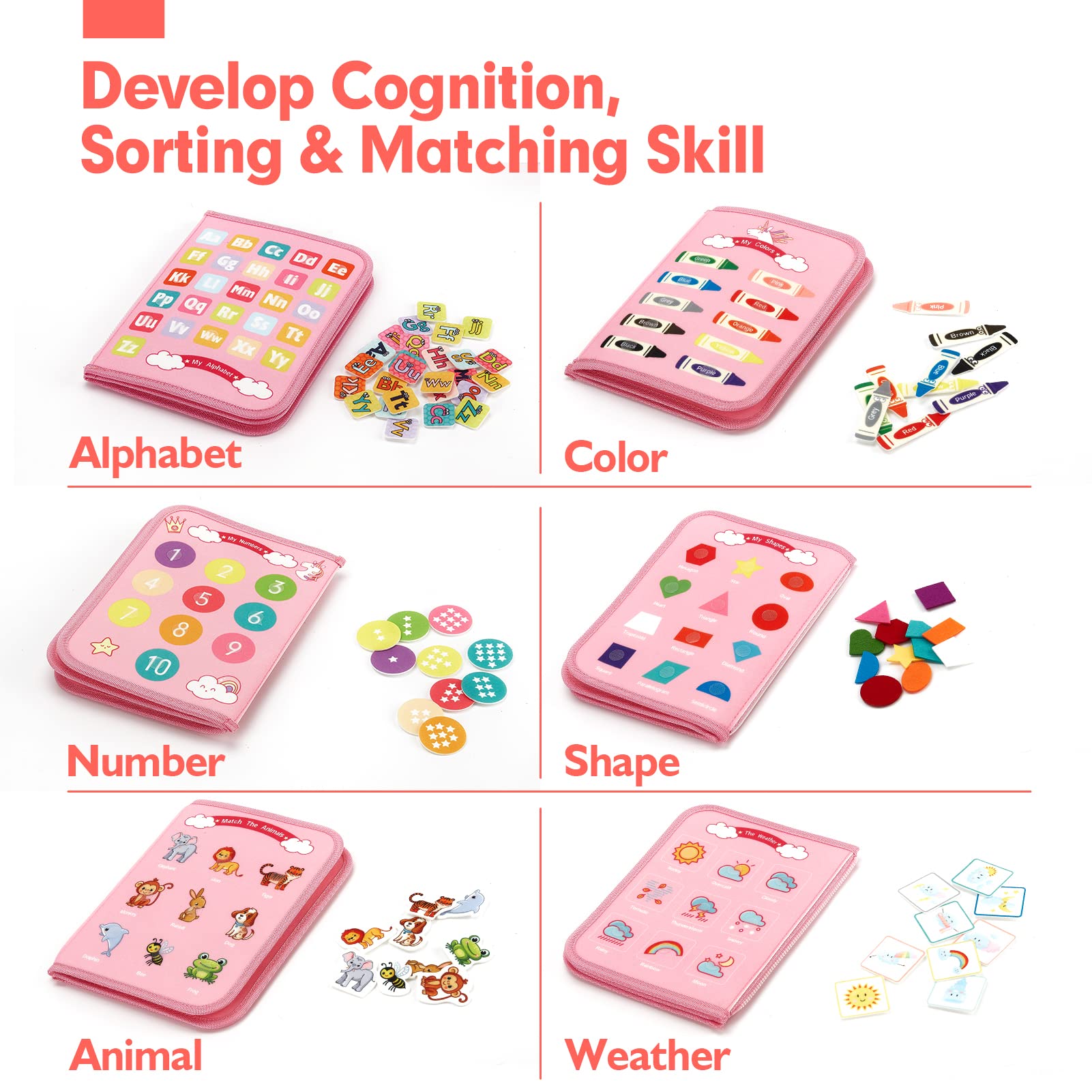 Hahaland Montessori Baby Toys for 6-12 Months & 2 Year Olds - Educational Learning Toys for Boys & Girls | Perfect Birthday Gift, Christmas Stocking Stuffers | Great for Early Childhood Development & Sensory Play