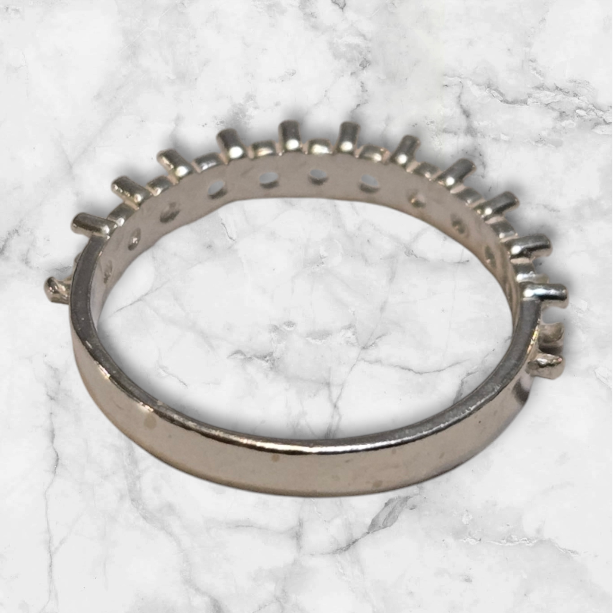 Solid Sterling Silver or 14kt Gold Women's Anniversary Pre-Notched Blank Ring - 2.5mm Round Size 7 (Setting 163 425/143 425) - Perfect for Engagements, Weddings & Special Occasions