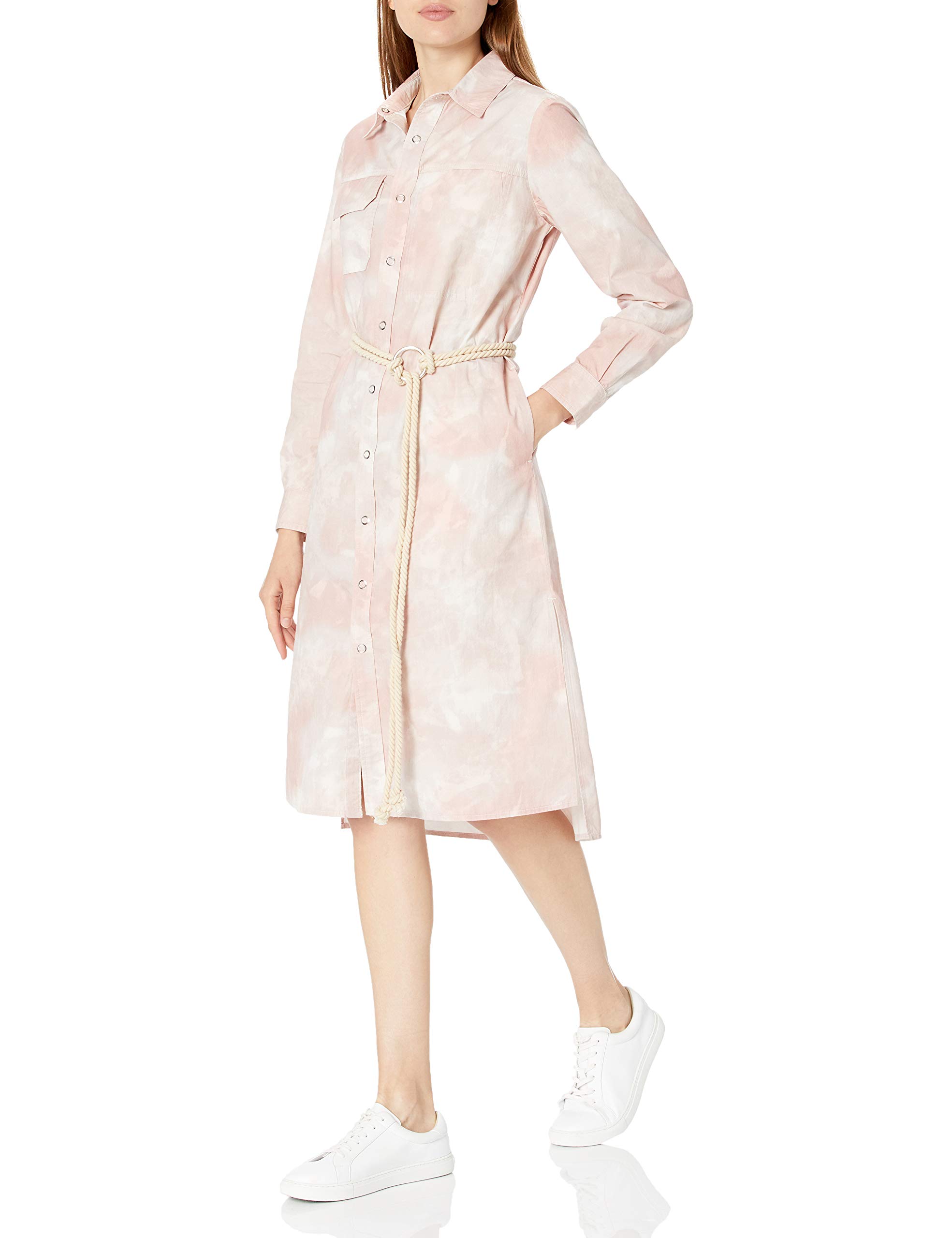 AG Adriano Goldschmied Women's Taylor Long Sleeve Cotton Shirt Dress - Casual & Office Wear Staple for Fall & Spring