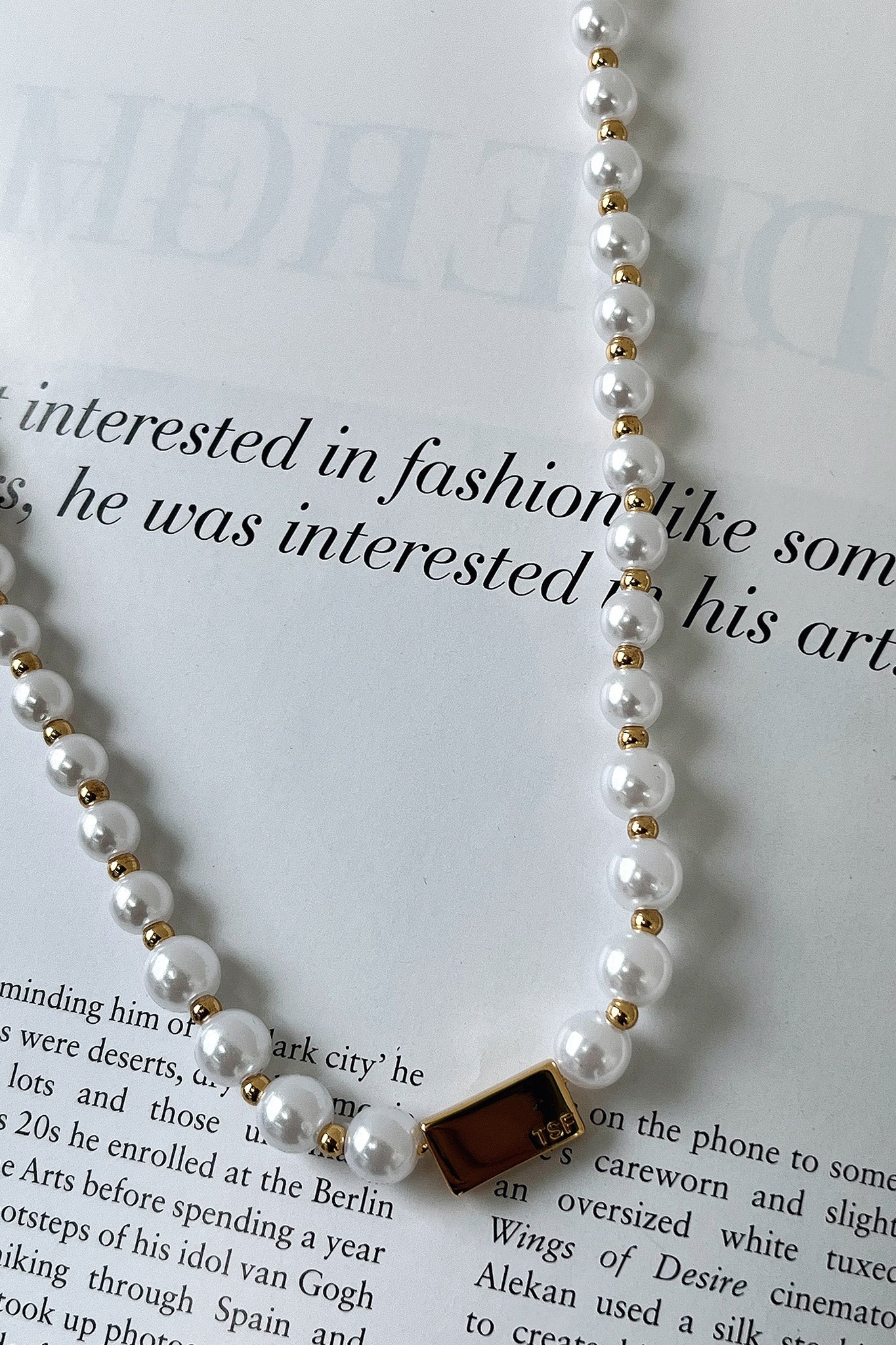 Elegant Haven Pearl Necklace in Gold - Perfect for Weddings, Parties & Special Occasions