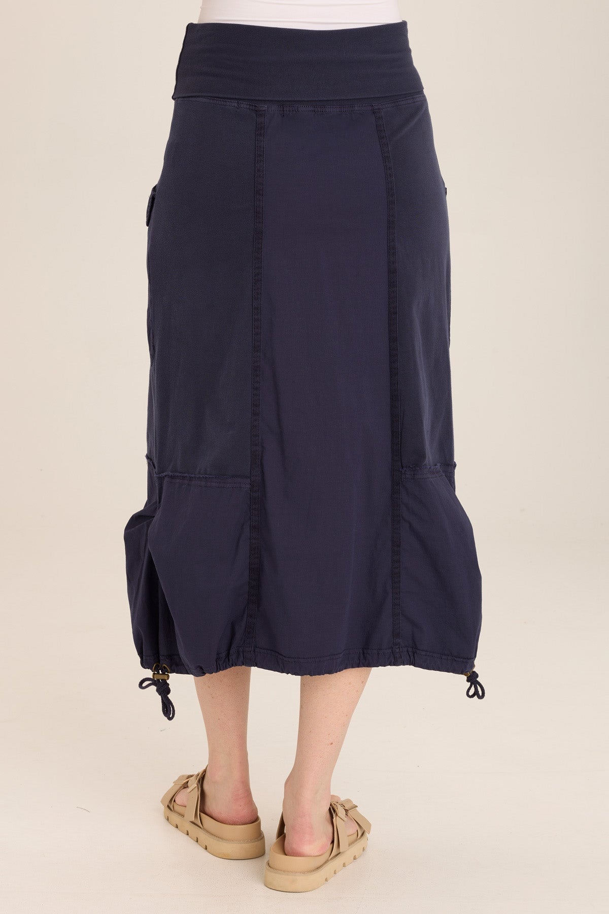 Marconi Cargo Cinch Bubble Hem Midi Skirt for Women - Stylish Casual & Streetwear Outfits - Perfect for Daily Wear, Work, and Weekend Adventures