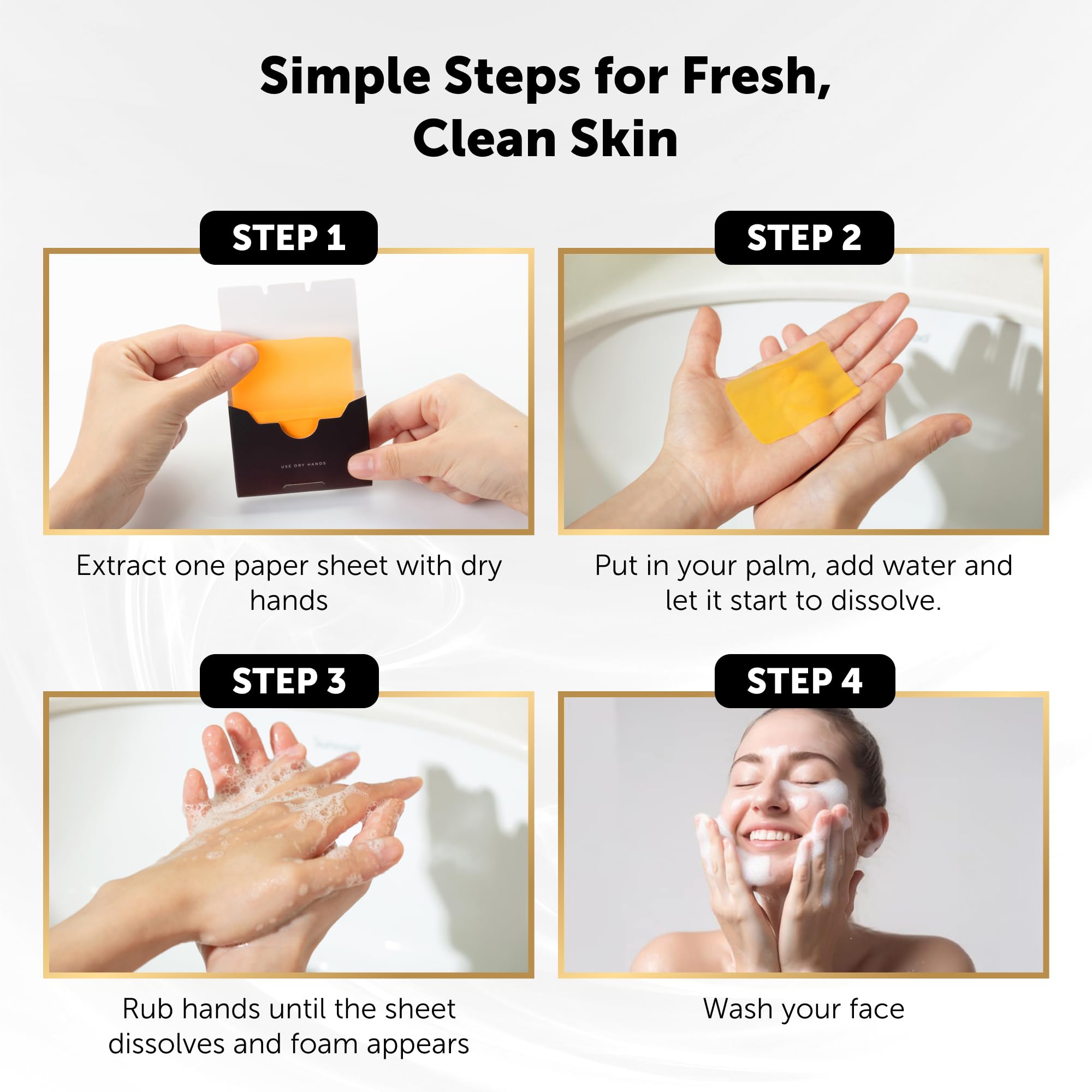 VALITIC Turmeric Kojic Acid Cleansing Soap Melting Sheets - Dark Spot Corrector & Brightening Paper Soap with Vitamin C, Retinol & Collagen - 100 Travel Size Facial Exfoliating Sheets (2 Pack) - Perfect for Travel, Gym & On-the-Go Skincare Routine