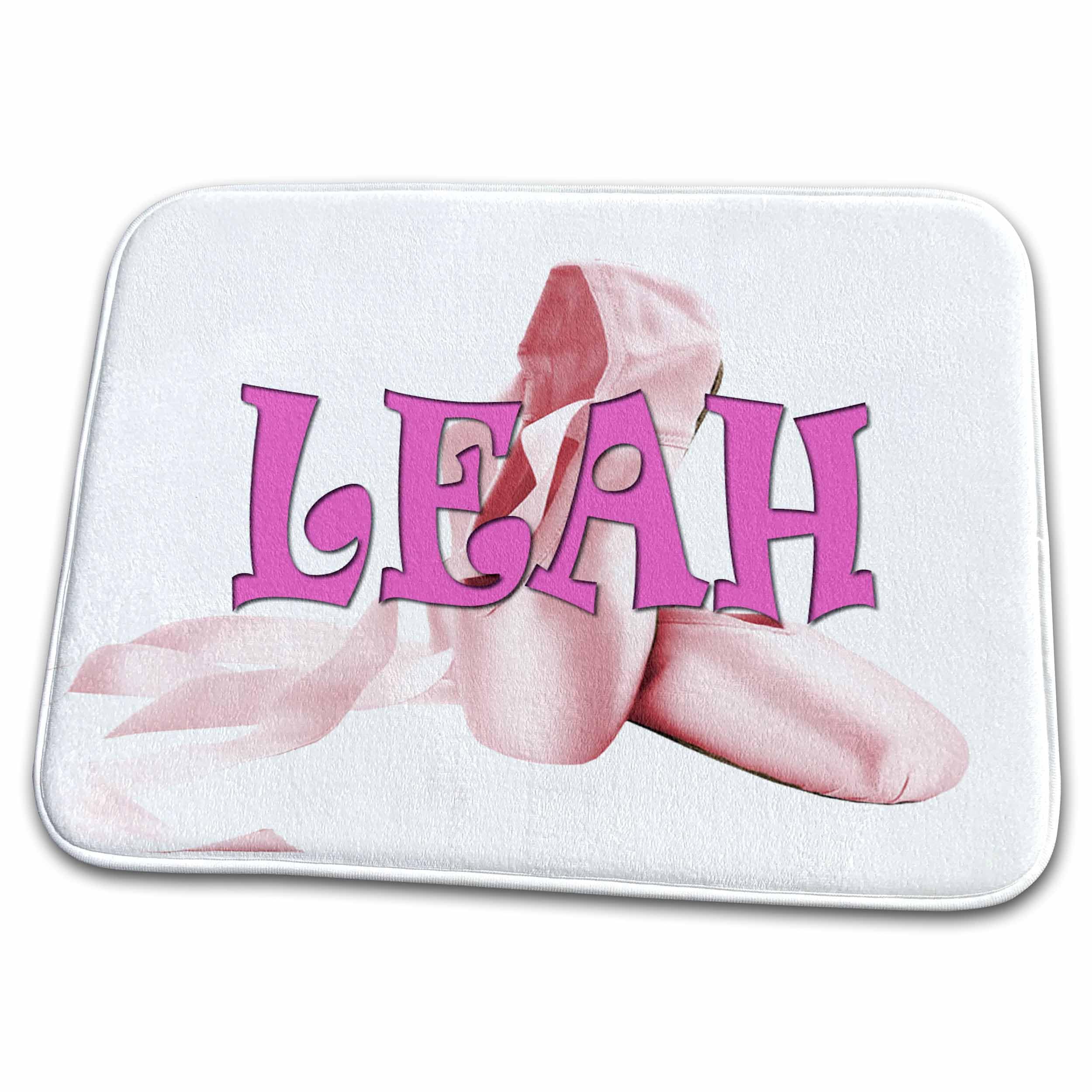 3dRose Leah Pink Ballet Shoes Ballerina Non-Slip Bathroom Rug Mat - Soft Absorbent Bath Mat for Girls & Women, Perfect for Bathroom, Shower, and Dressing Room Decor
