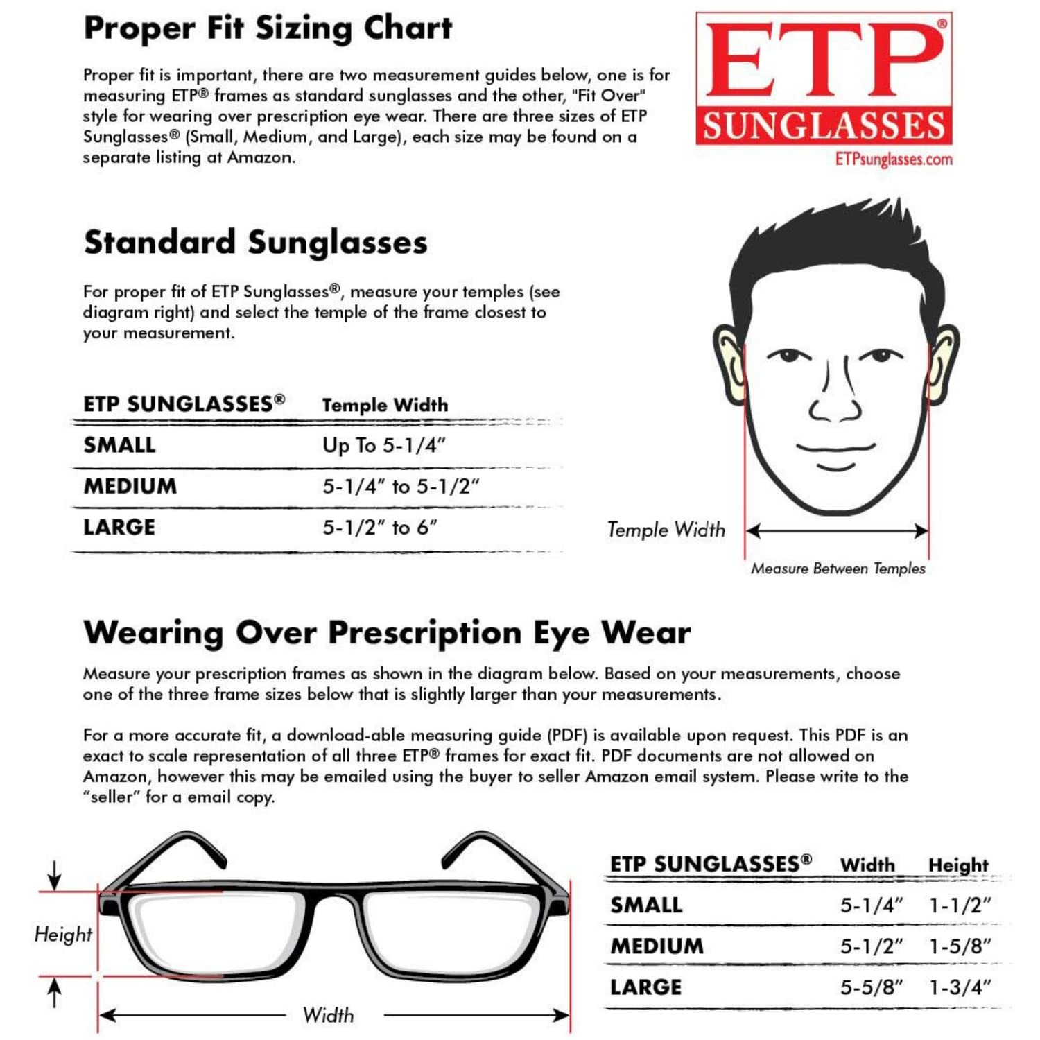 ETP Polarized Clip-On Sunglasses for Over Glasses - UV Protection Wraparound Shades with Case - Perfect for Driving, Fishing & Outdoor Activities