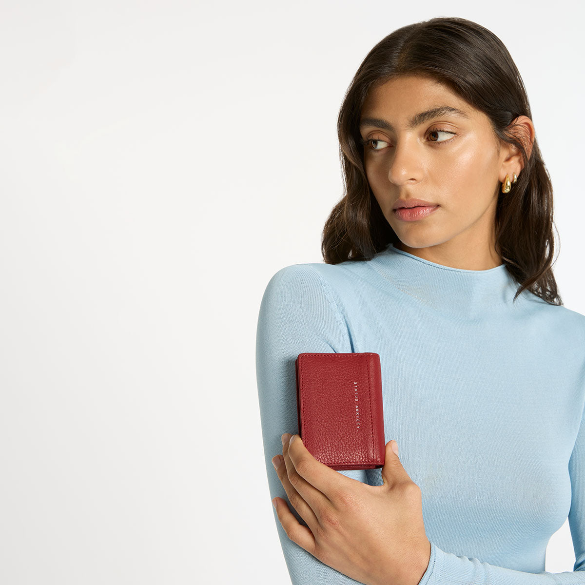 Lumen Wallet Rouge - Slim RFID Blocking Leather Wallet for Men & Women | Secure Credit Card Holder with Multiple Pockets | Perfect for Travel, Business & Everyday Use