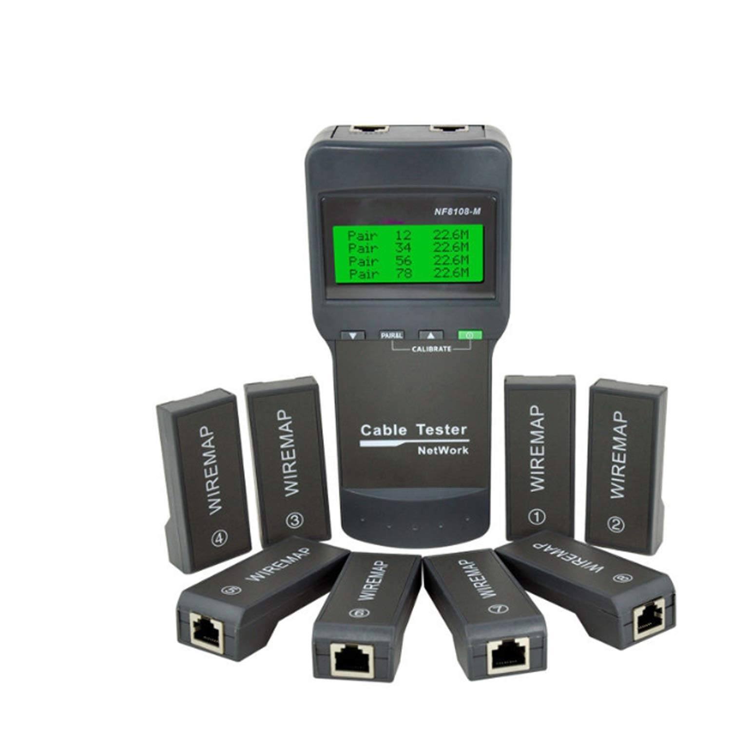 Digital Network LAN Cable Tester NF8108-M - RJ45 Cat5e/Cat6 Coaxial Cable Continuity Checker | Perfect for IT Technicians, Network Installations & Home Ethernet Setup