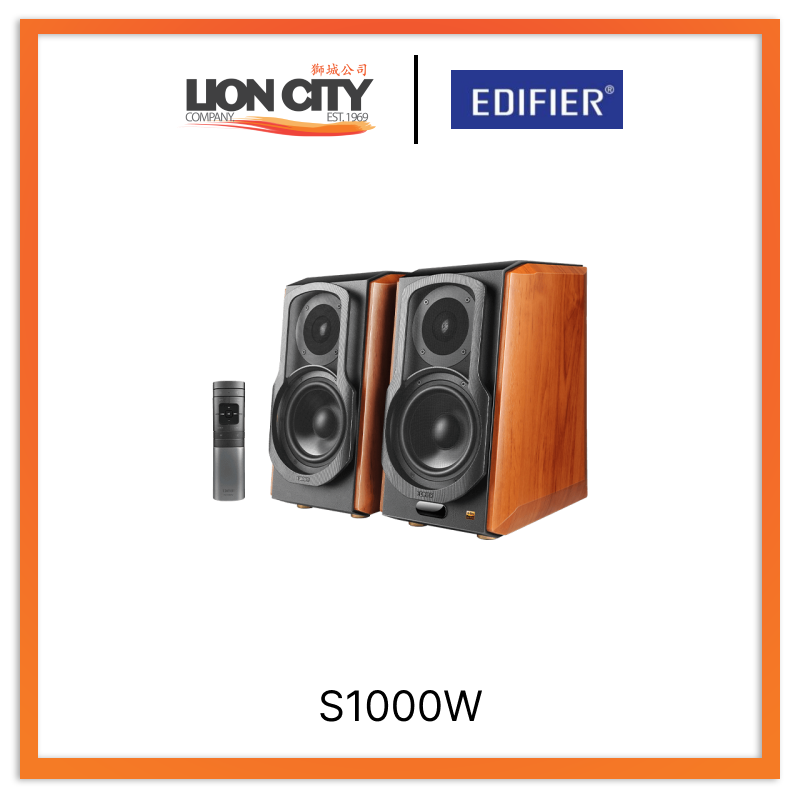EDIFIER S1000W Premium Wireless Bookshelf Speakers - 120W Hi-Fi Audio System with Bluetooth - Perfect for Home Theater, Music Listening, and Gaming Setup