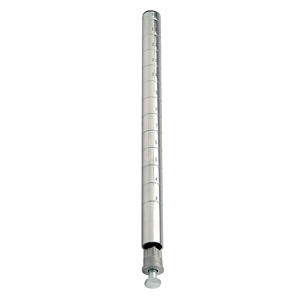 Stainless Steel Quantum P63S 63-Inch Post with Adjustable Leveling Legs - NSF Certified for Commercial Kitchens & Food Service Areas