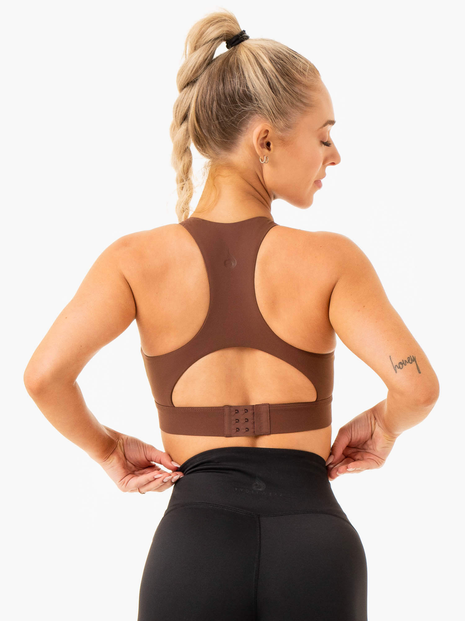 High Impact Sports Bra for Women - Supportive & Comfortable Workout Bra in Chocolate Brown - Perfect for Running, Gym & High-Intensity Training