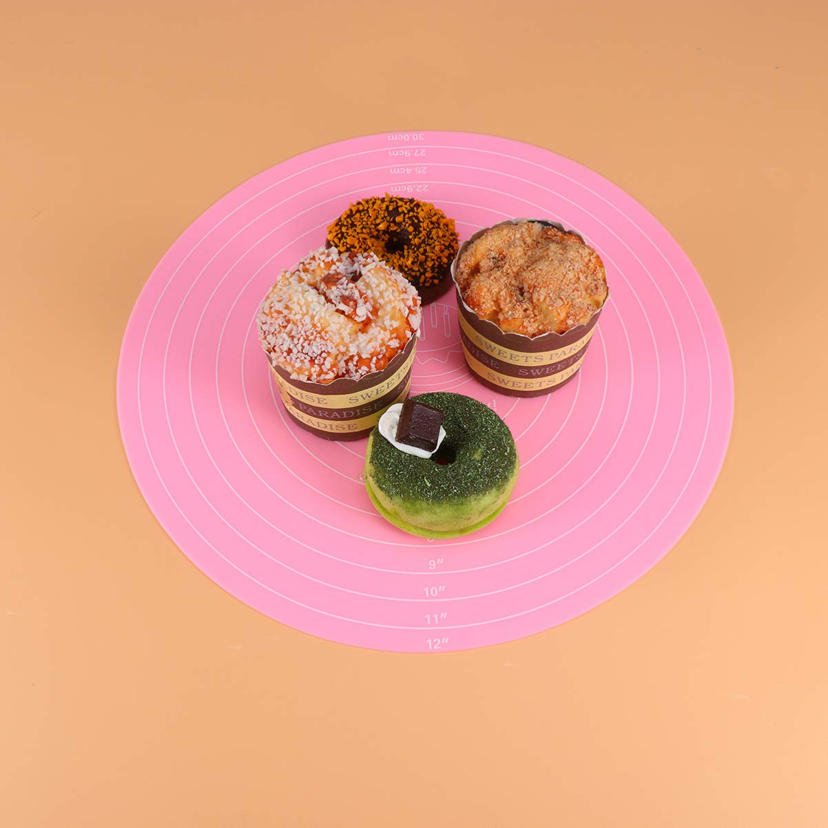 Non-Stick Silicone Baking Mat for Pastry, Pie Crust & Fondant - Measurement Rolling Mat with Scale - Perfect for Baking, Cooking & Kitchen Use
