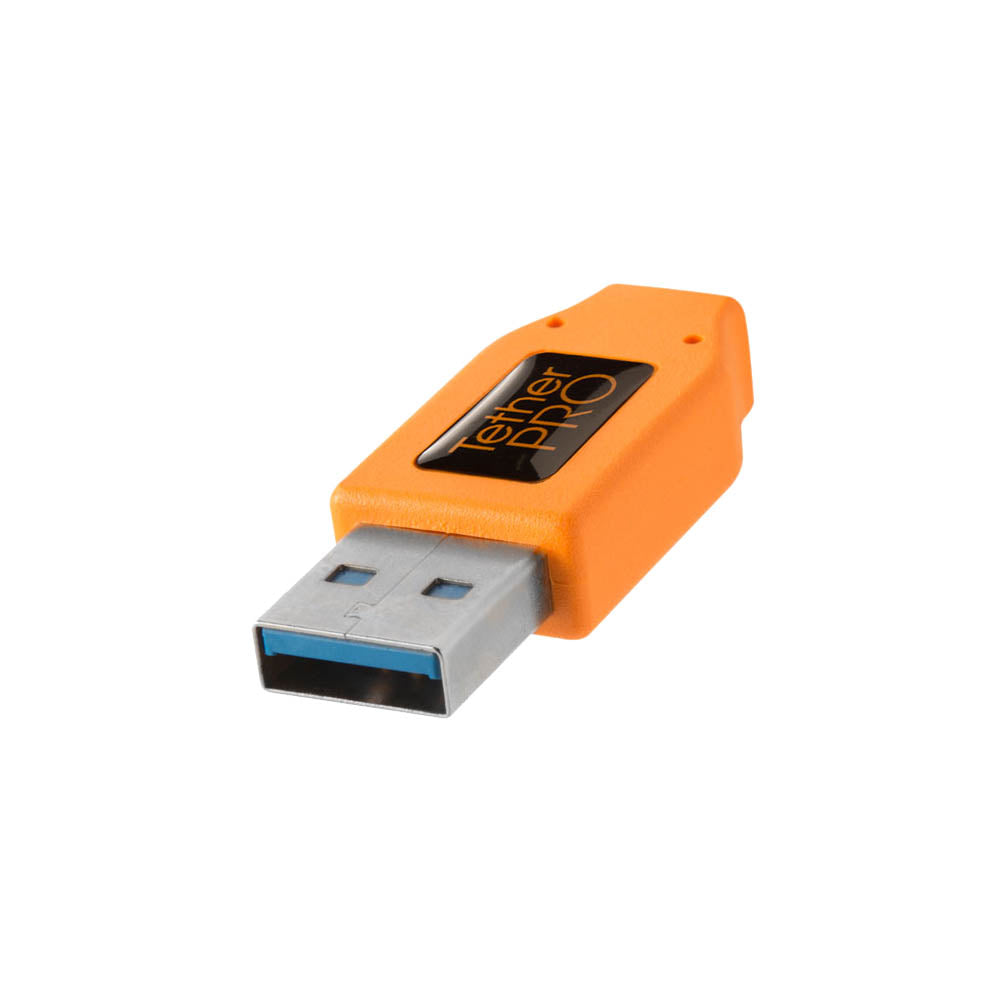 TetherPro 4.6m (15ft) USB A to USB C Fast Charging Cable - High Visibility Orange Tether Cord for DSLR Cameras, Smartphones & Tablets - Perfect for Photography, Vlogging & Outdoor Shooting